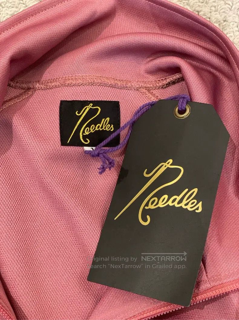Needles Needles Rose Pink Butterfly Embroidered Stripe Zip Blazer Size US L / EU 52-54 / 3 - 3 Thumbnail