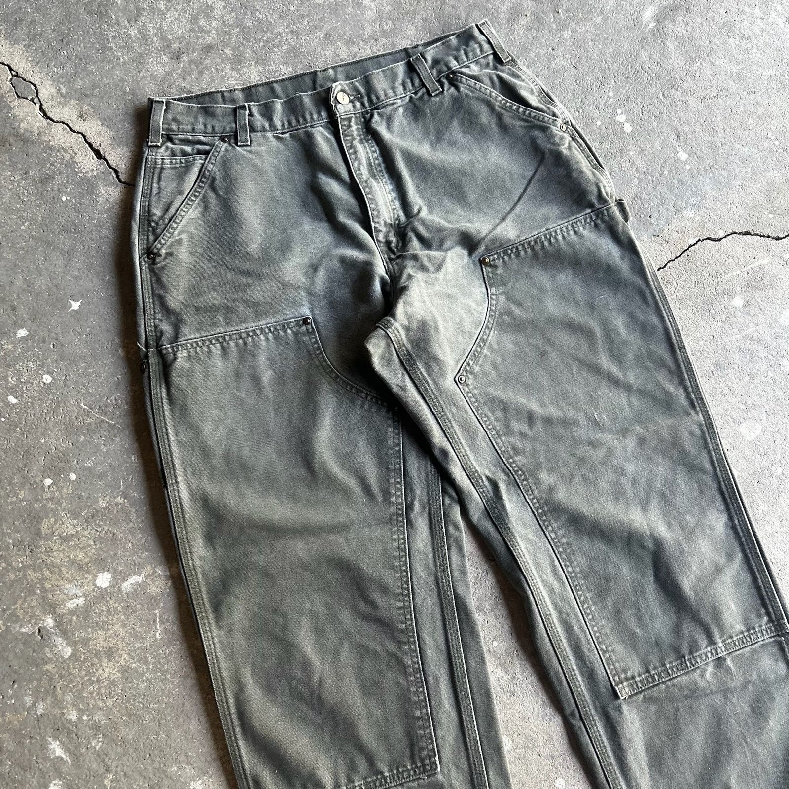 Carhartt × Vintage Carhartt green double knee work wear carpenter pants Size US 34 / EU 50 - 2 Thumbnail