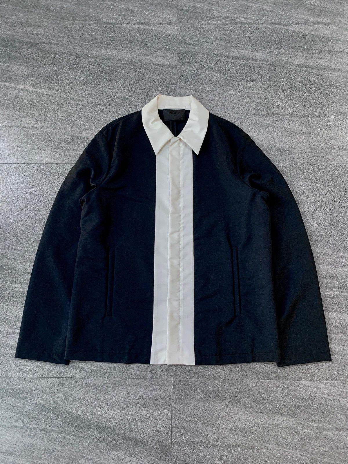 Prada FREE TAX! Two Tone Wool Work Jacket - Medium Size US M / EU 48-50 / 2 - 2 Thumbnail
