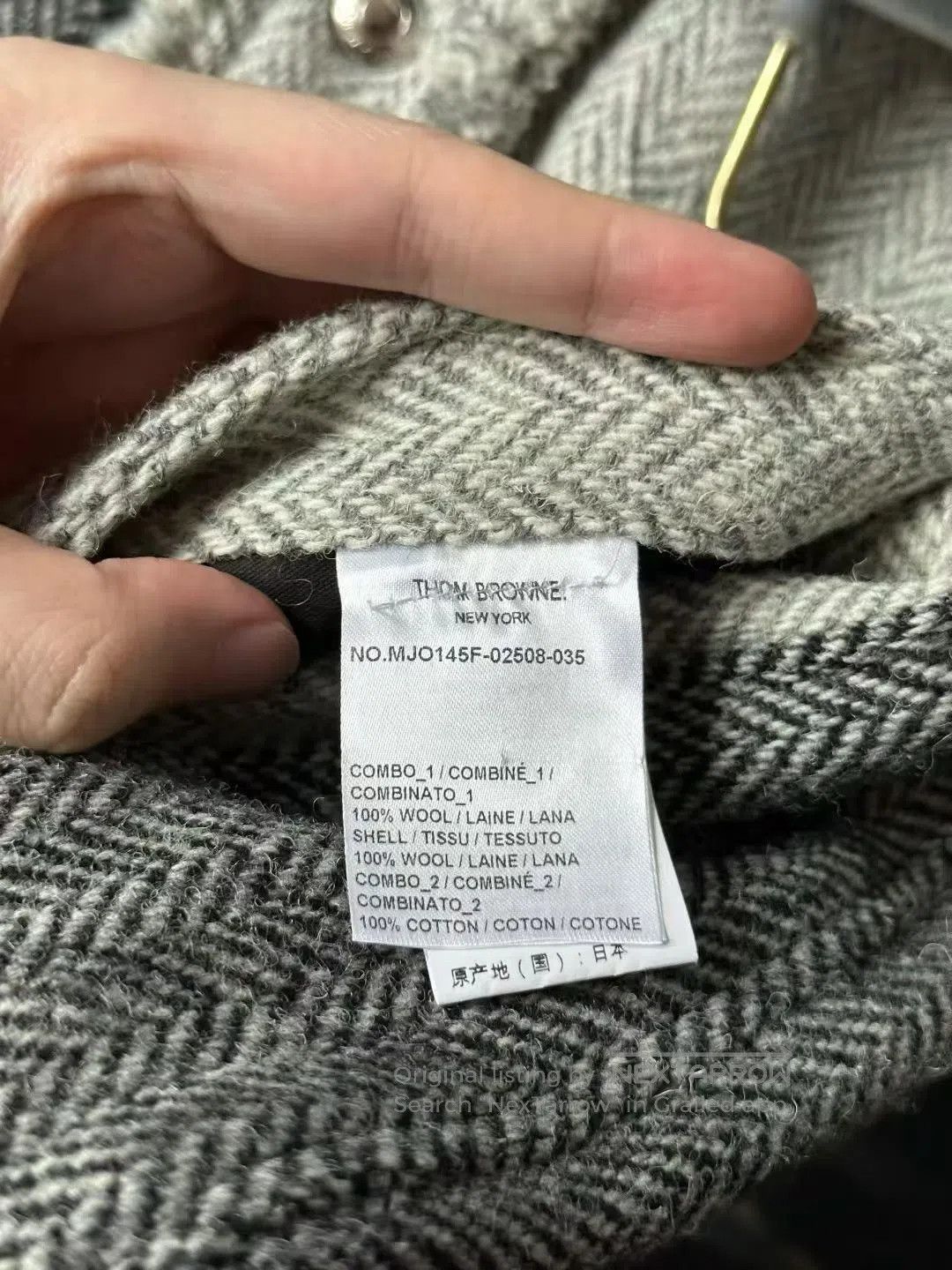 Thom Browne Thom Browne Grey Raw Hem Wool Shirt Jacket| Size XS / US 0-2 / IT 36-38 - 4 Thumbnail