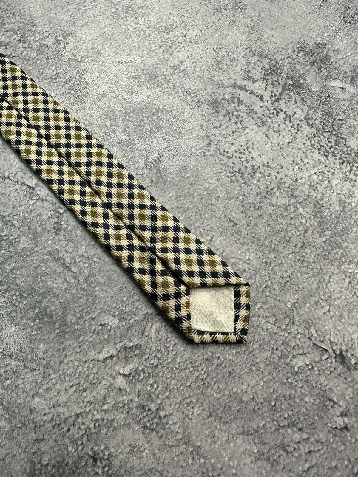 Aquascutum Aquascutum Nova Check Silk Tie Classic Checkered Necktie Size ONE SIZE - 12 Thumbnail