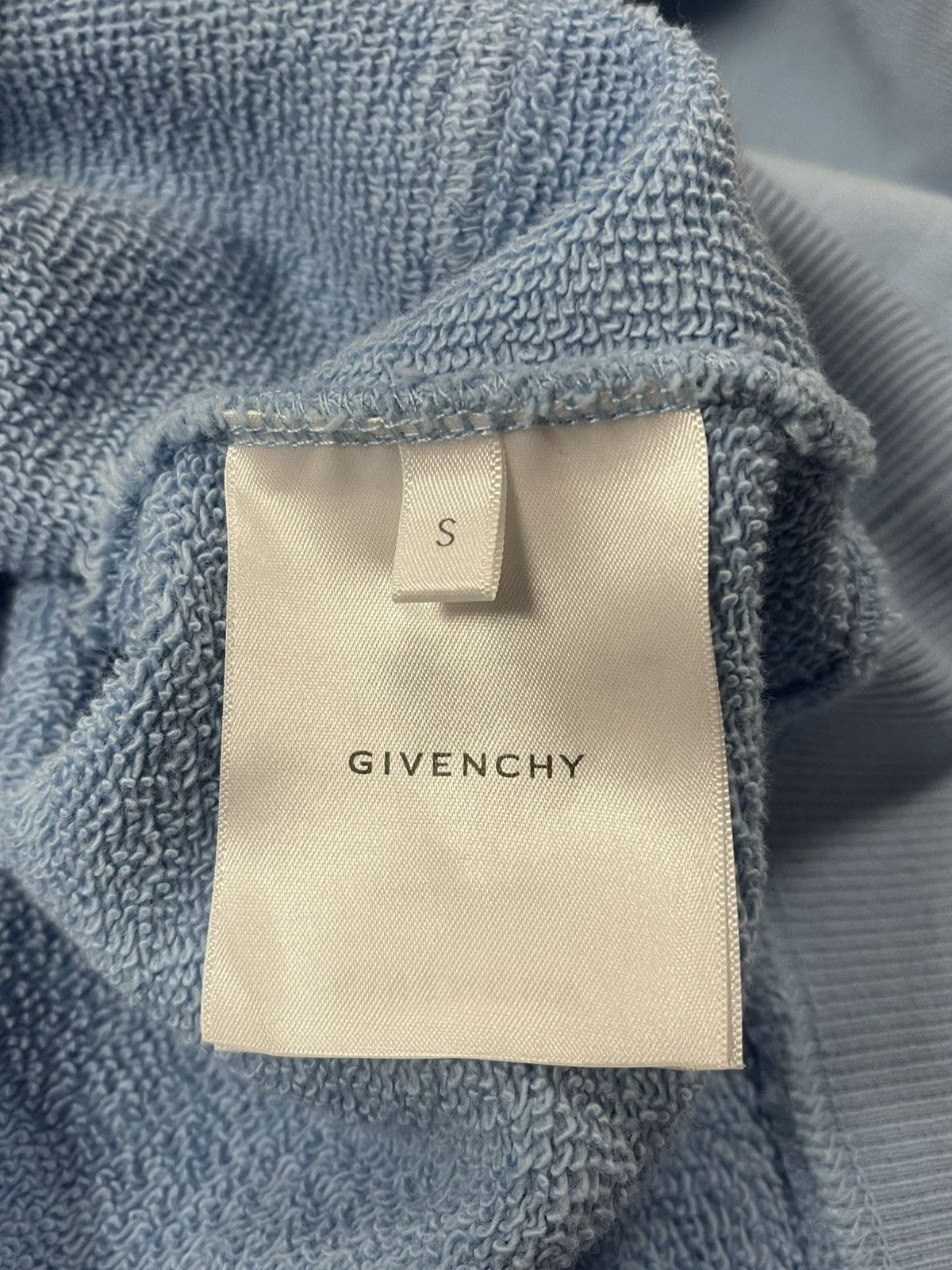 Givenchy Size S - Givenchy Men's Blue Logo-Print Hoodie Sweatshirt Size US S / EU 44-46 / 1 - 8 Thumbnail