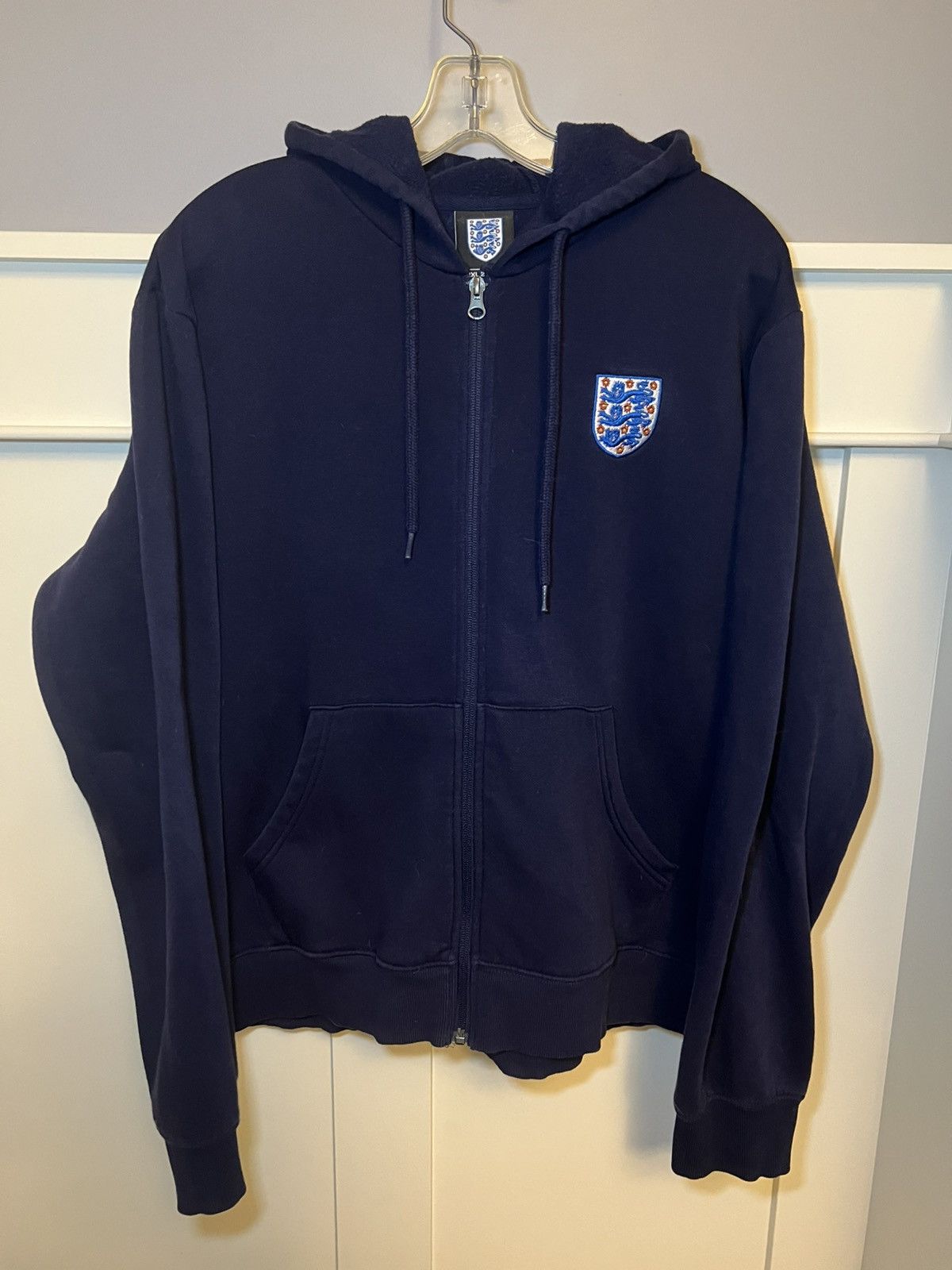 Vintage Vintage England football crest soccer zip-up hoodie Size US L / EU 52-54 / 3 - 1 Thumbnail