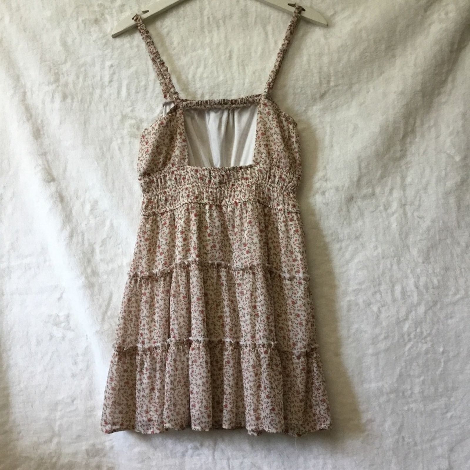 Other Trixxi Tan Floral-Print Chiffon Tiered Fit & Flare Dress Size M / US 6-8 / IT 42-44 - 8 Thumbnail