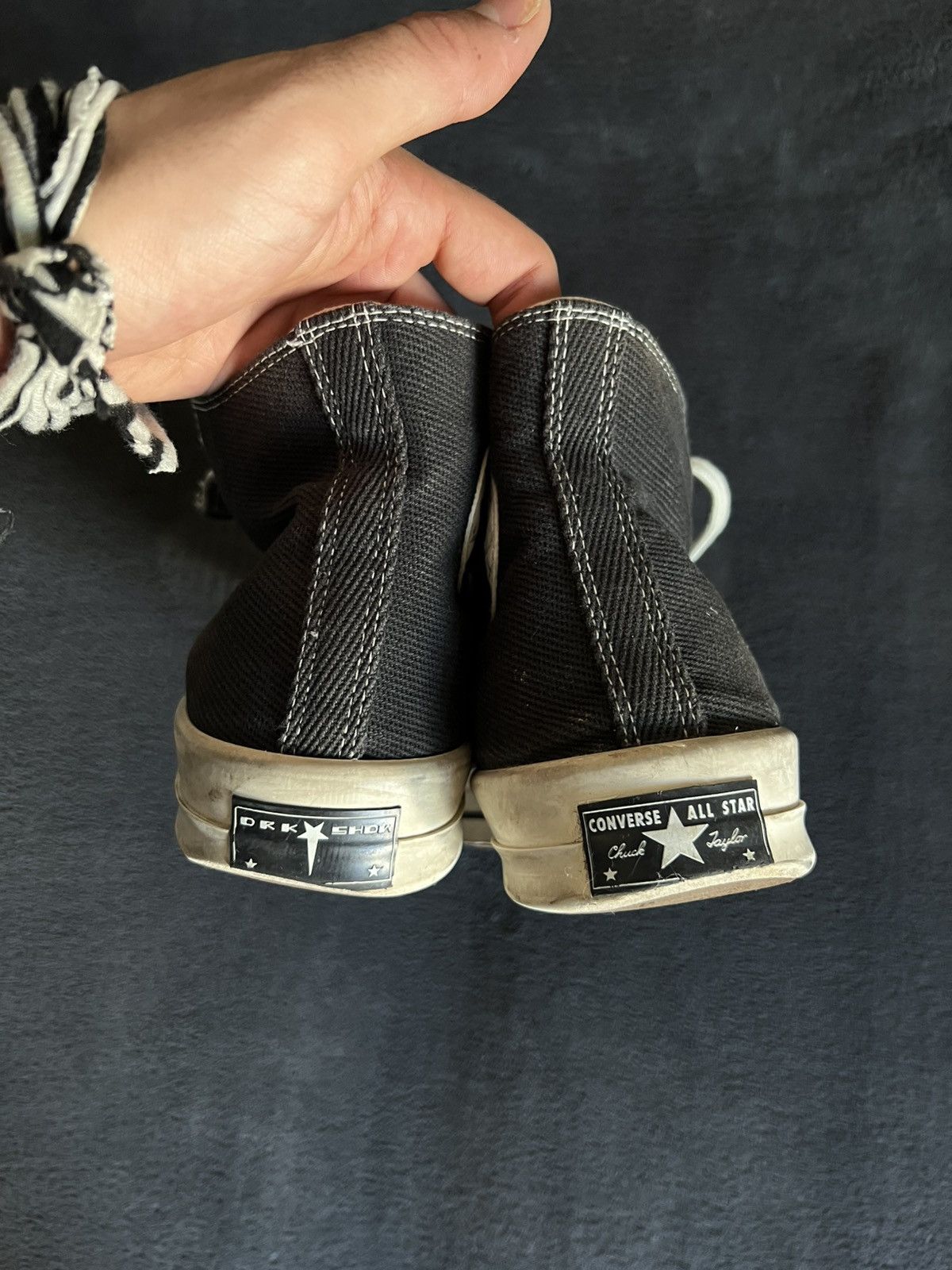Rick Owens Drkshdw Rick Owens DRKSHDW x Converse TURBODRK Chuck 70 Hi Size US 13 / EU 46 - 5 Thumbnail
