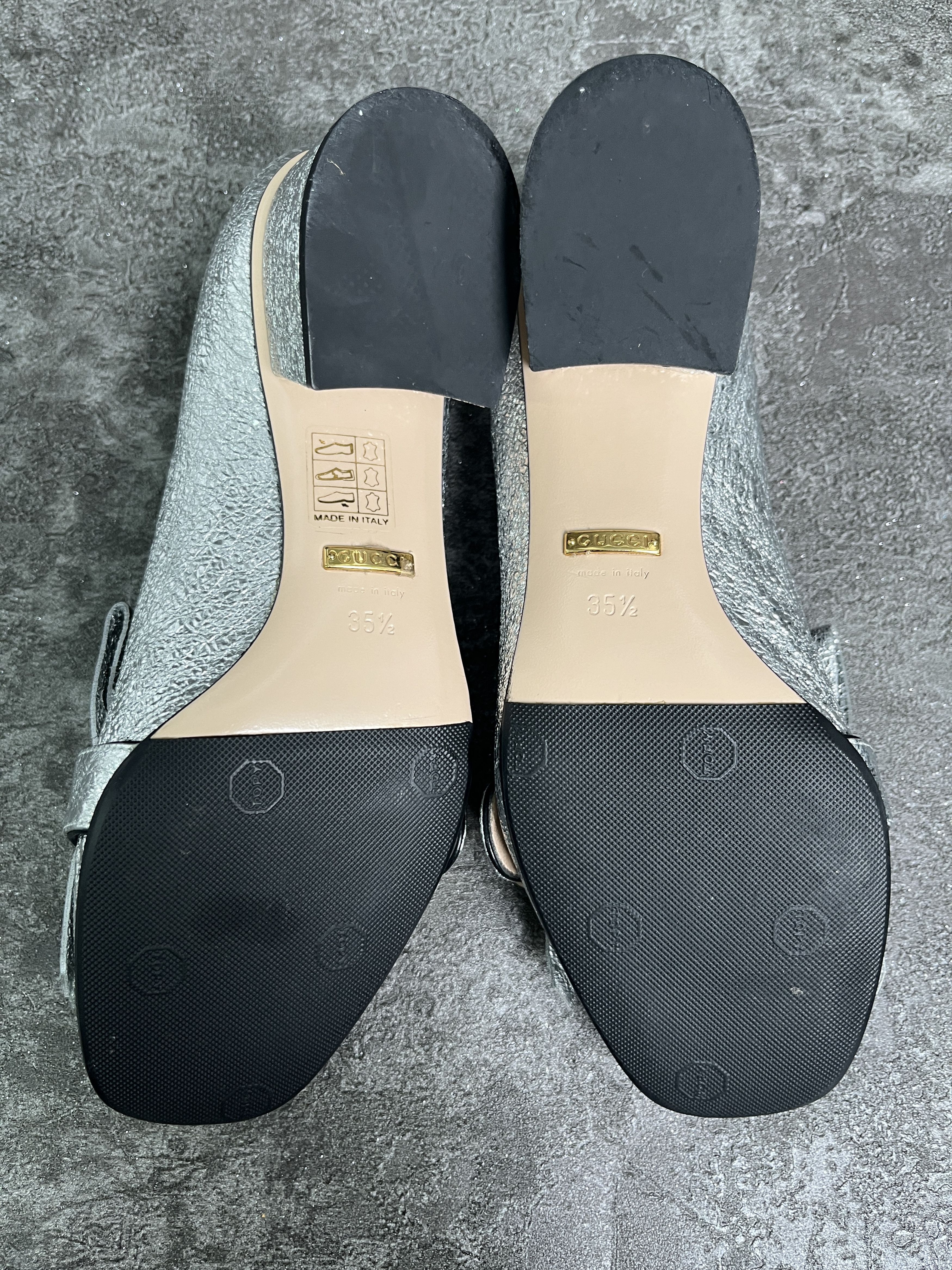 Gucci Gucci Silver GG Marmont Metallic Pumps Size US 5.5 / IT 35.5 - 8 Thumbnail