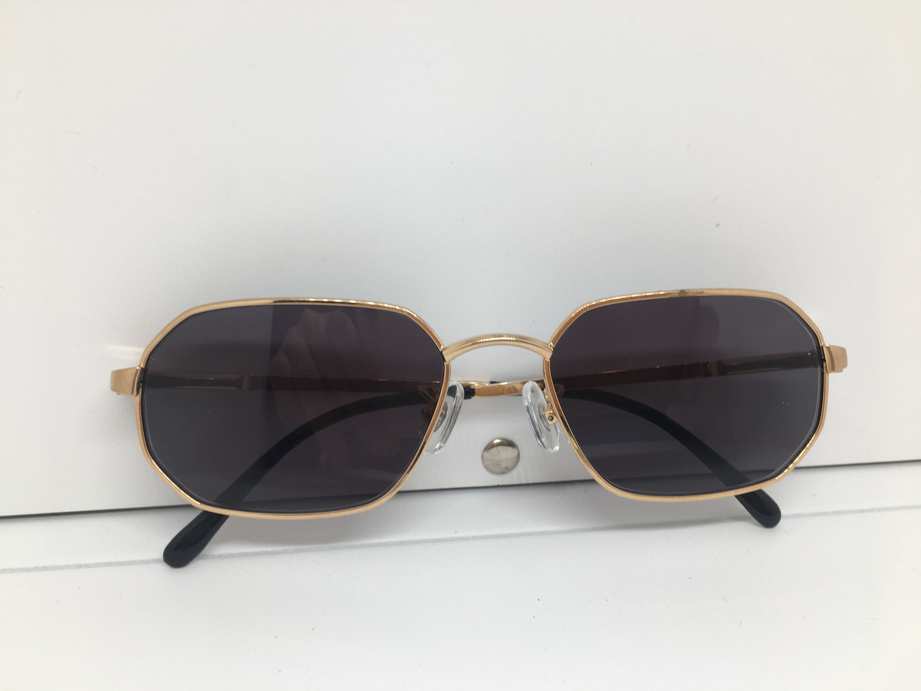 Vintage Vintage 21 de Bourgeois 2002 Gold Sunglasses Frame France Size ONE SIZE - 8 Thumbnail