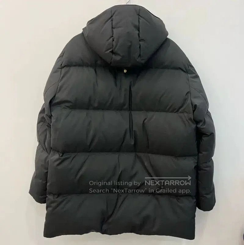 Prada Men's Black Mid-Length Down Jacket.