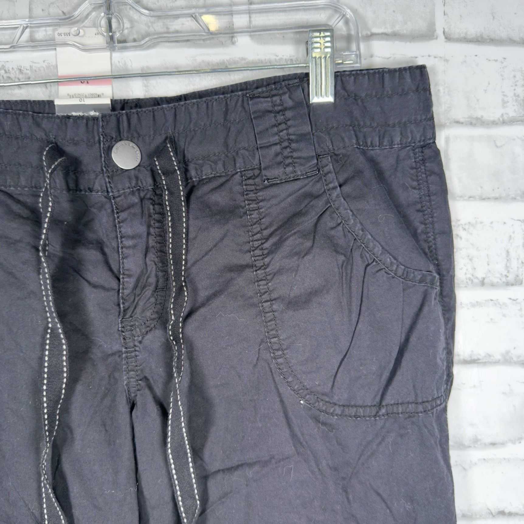Calvin Klein NWT Calvin Klein Jeans Black Cargo Pants Womens Size 10 Size 32" / US 10 / IT 46 - 2 Thumbnail