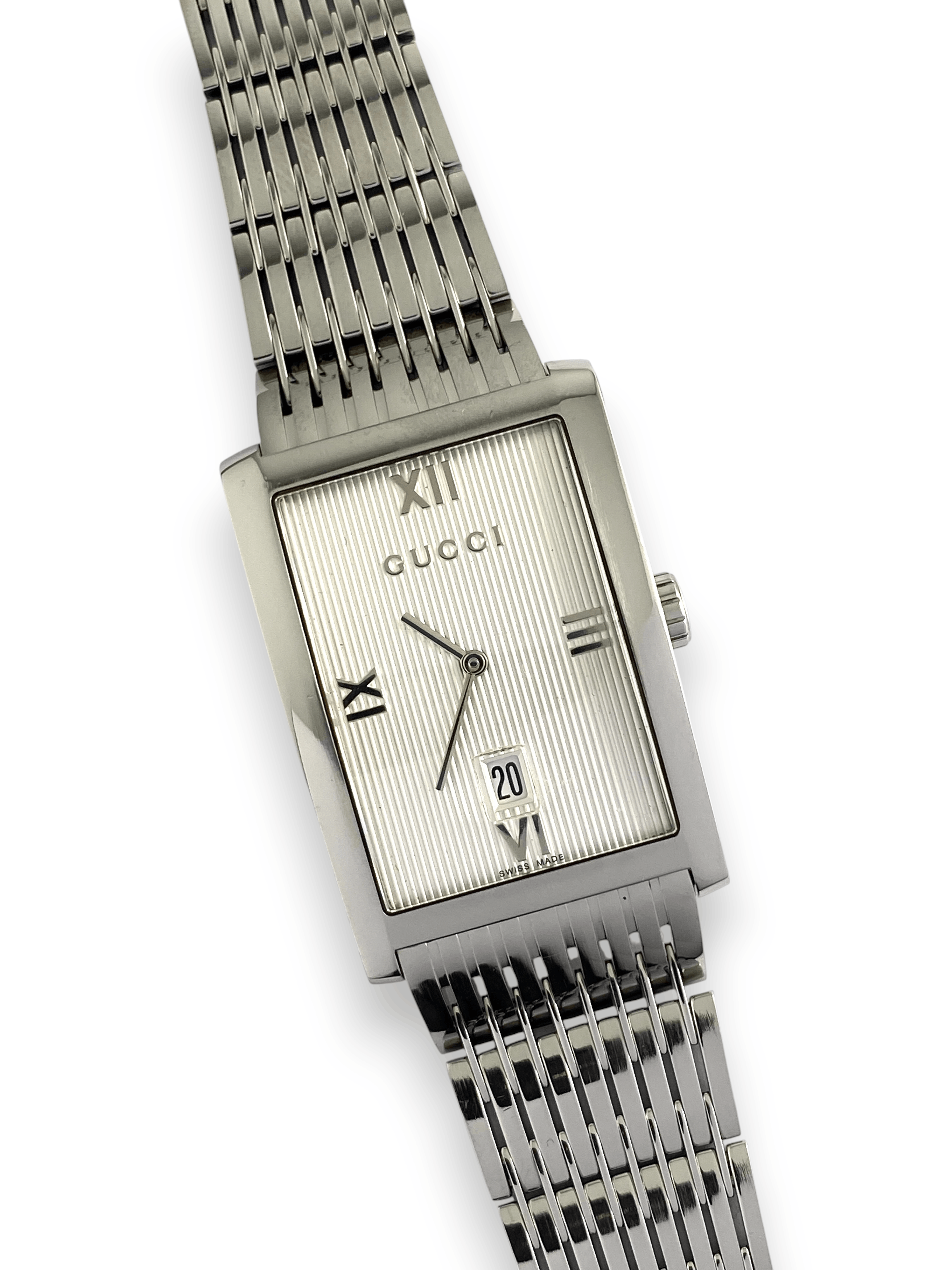 Gucci Gucci Logo Rectangular Steel Bracelet Roman Quartz Watch Size ONE SIZE - 3 Thumbnail