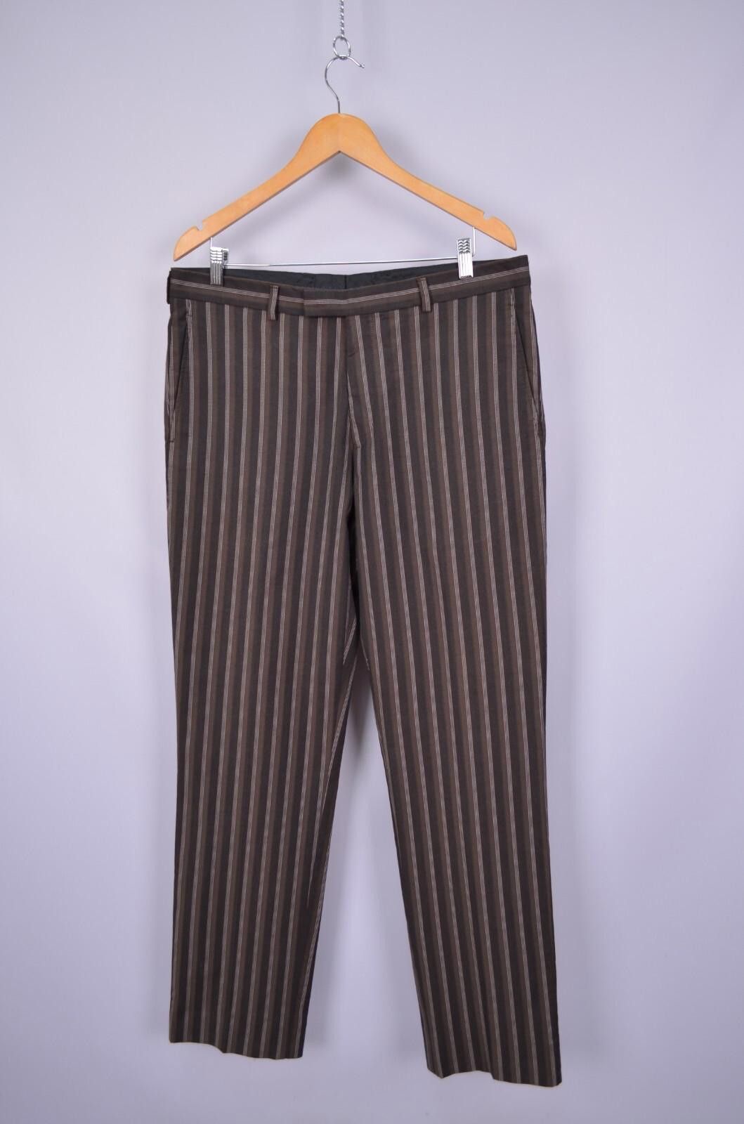 Kenzo Kenzo Mens Striped Cotton Brown Pants Size 52 W34 L34 Size US 44 / EU 60 - 1 Thumbnail