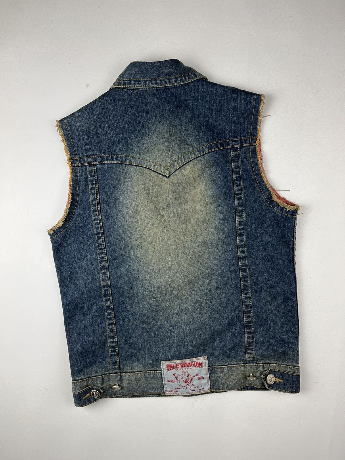 True Religion True Religion Row Seat denim jeans vest jacket y2k style Size M / US 6-8 / IT 42-44 - 5 Thumbnail