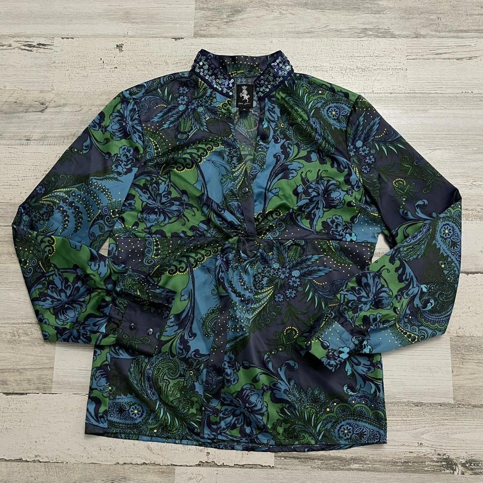 Designer Women's Multi and Blue Blous Size M / US 6-8 / IT 42-44 - 1 Thumbnail