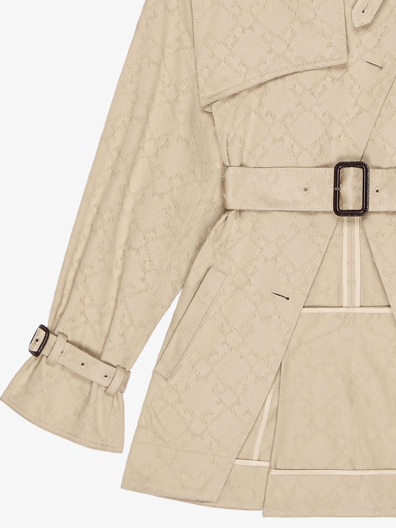 Givenchy o1w1db10326 Cropped Opened Trench Coat in Beige Size S / US 4 / IT 40 - 4 Thumbnail