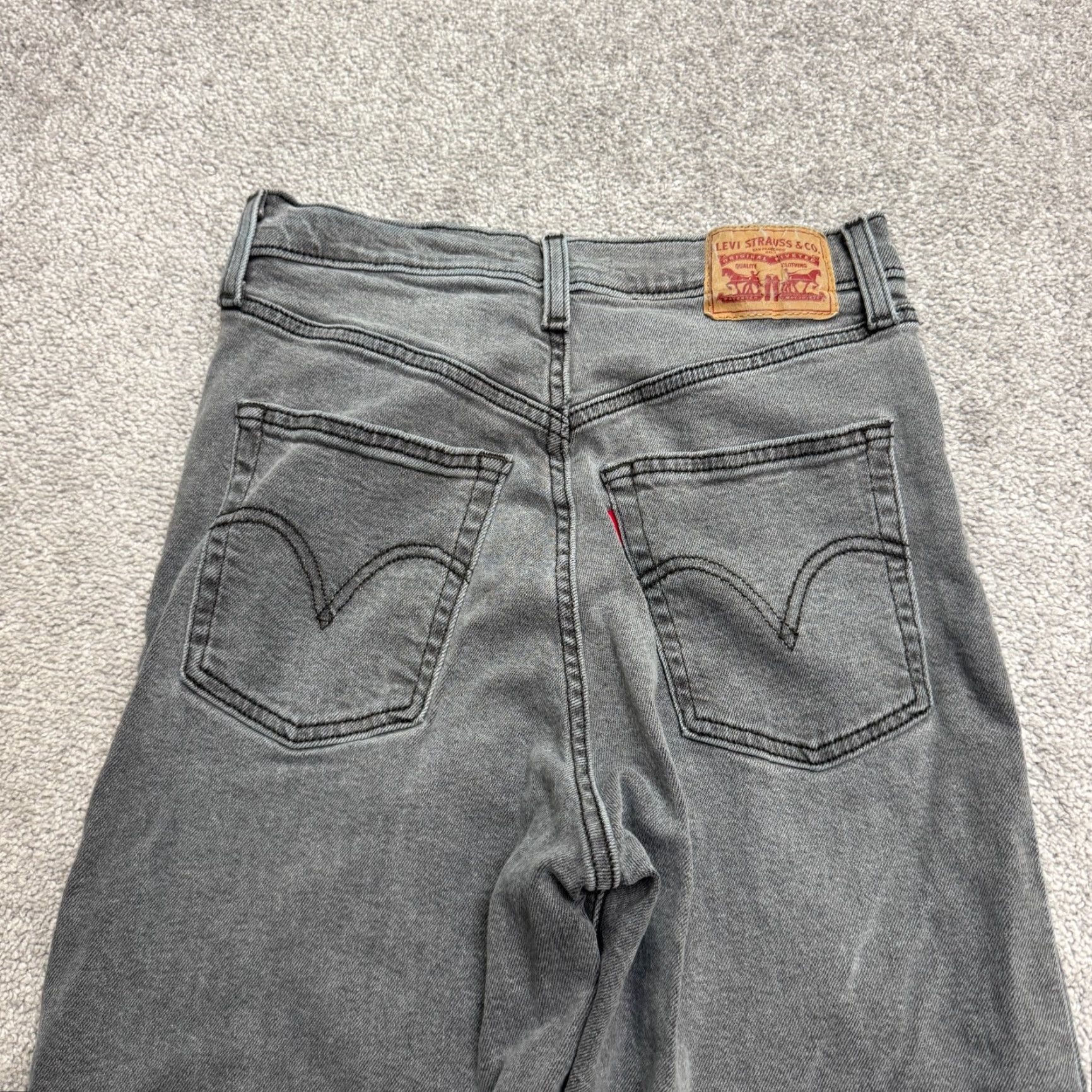 Levi's Levi's Jeans Womens 28x27 Gray Denim Button Fly 5-Pocket High Rise Streetwear City Grunge Size 28" / US 6 / IT 42 - 5 Thumbnail