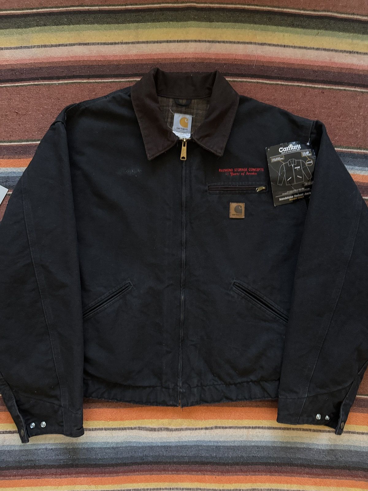 Carhartt × Vintage 2010 J97 Black Carhartt Detroit Work Jacket Size US XXL / EU 58 / 5 - 2 Thumbnail