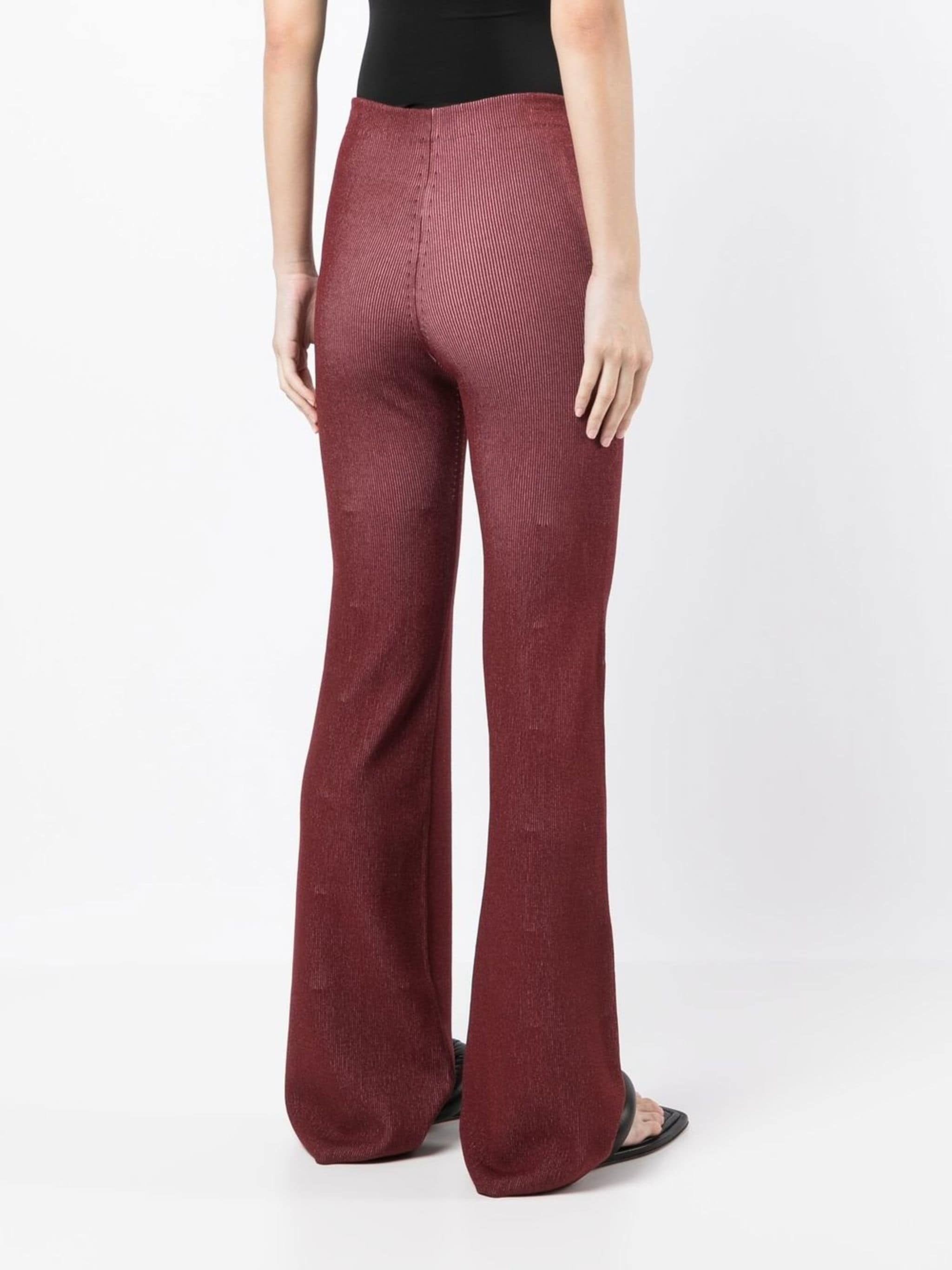 Dion Lee o1mle0524 Interlock Wool Trousers in Burgundy Size 28" / US 6 / IT 42 - 4 Thumbnail