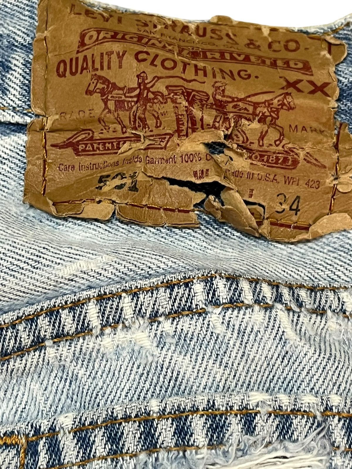 Levi's Vintage Clothing Vintage Levi’s 501 Faded Distressed Denim Size US 28 / EU 44 - 9 Thumbnail