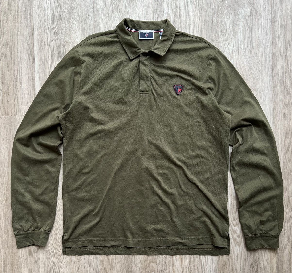 Other Rossignol Khaki Long Sleeve Polo Ski Rugby Size US L / EU 52-54 / 3 - 1 Thumbnail