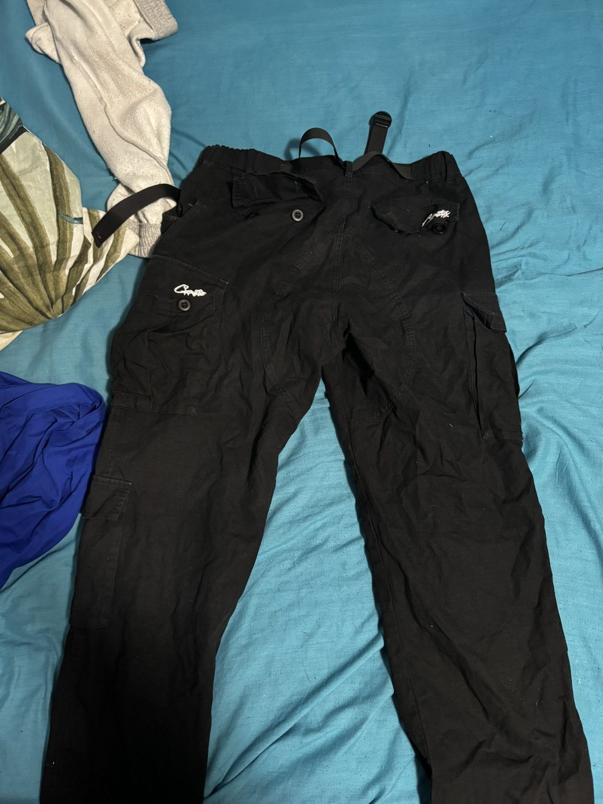 Corteiz Corteiz 4Starz Special Edition Guerillaz Cargos -Black/White Size US 34 / EU 50 - 6 Thumbnail