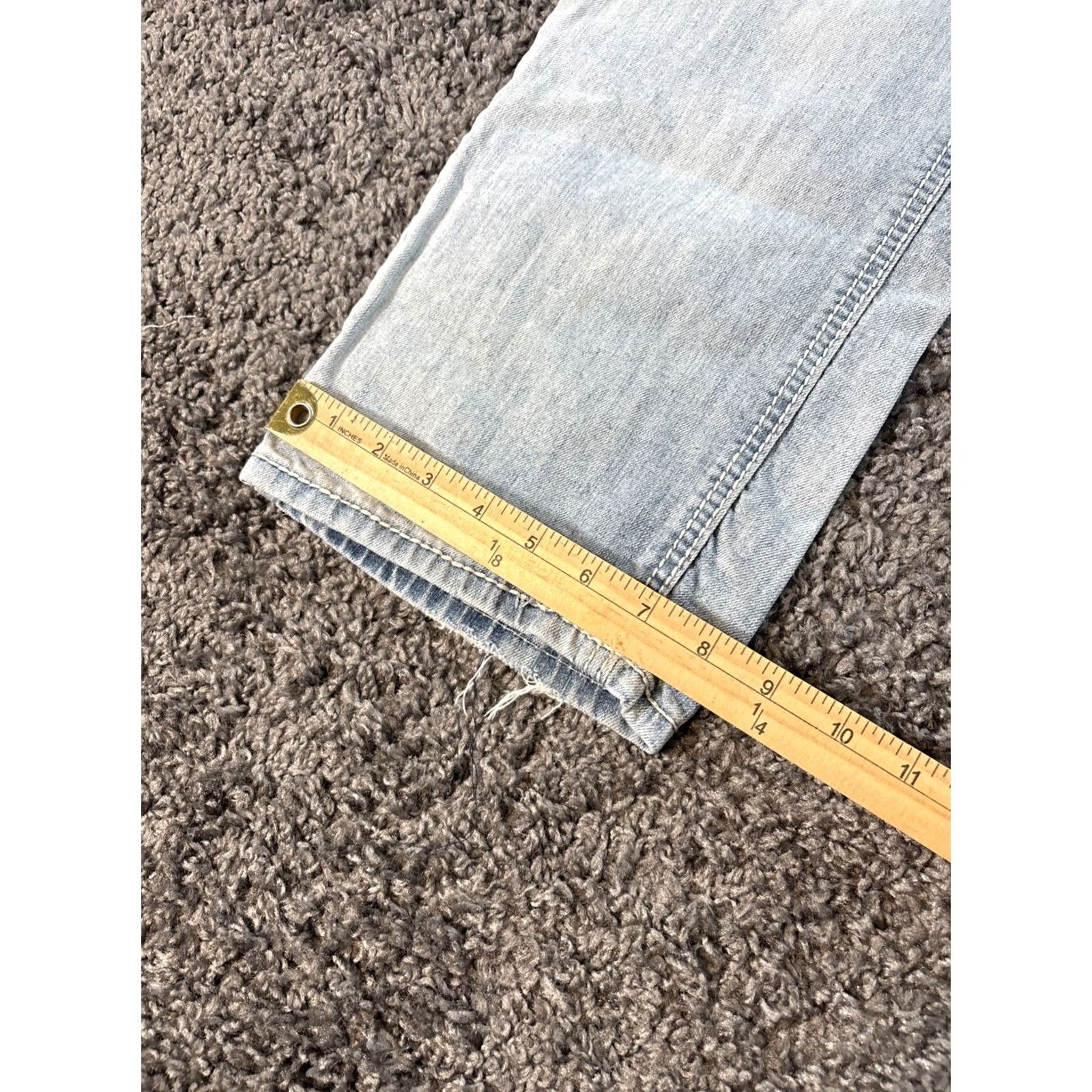 Vintage Helix Jeans Mens 34x34 Blue Slim Straight Distressed Medium Wash Stretch 5-Pocket Size US 34 / EU 50 - 3 Thumbnail