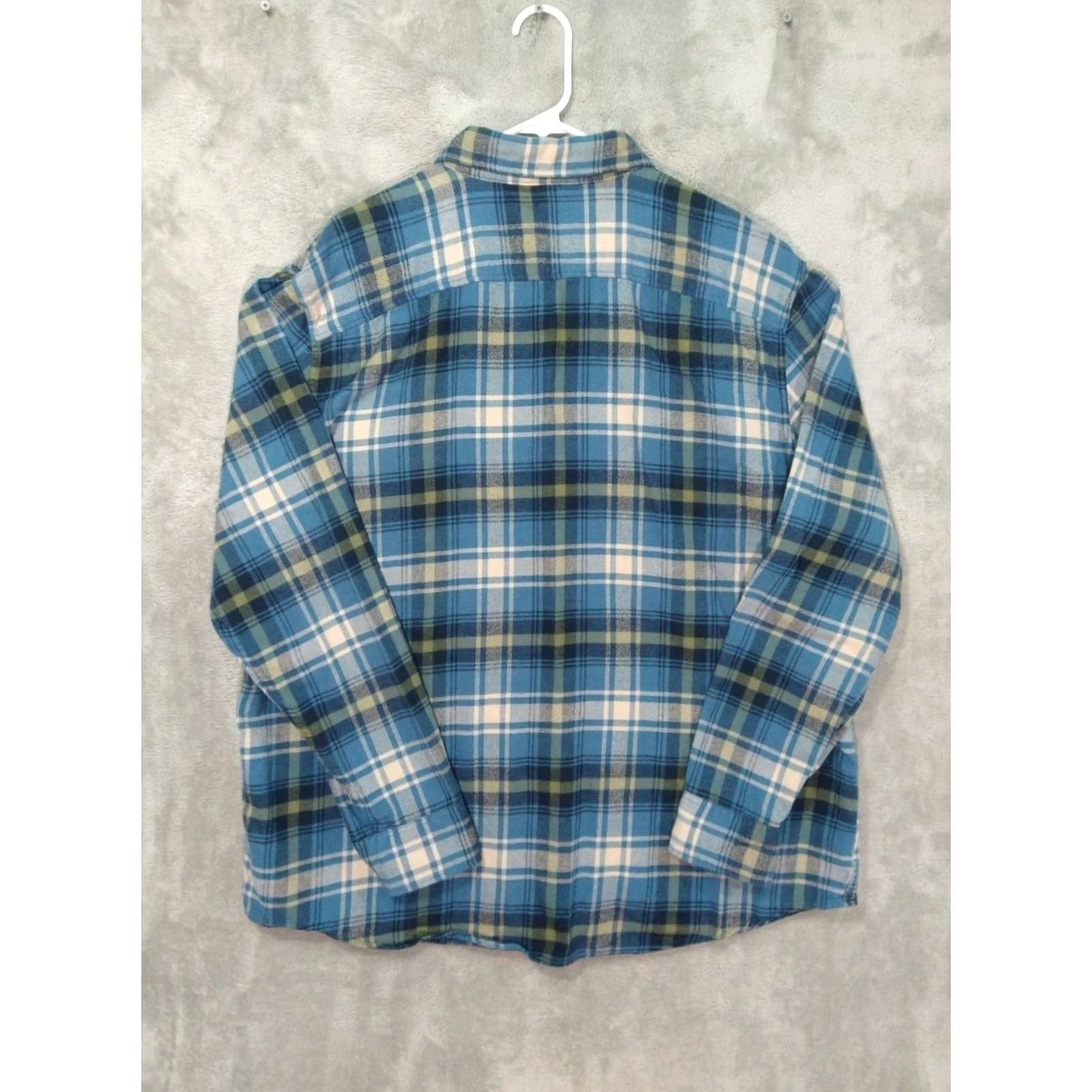 American Eagle Outfitters American Eagle Shirt Mens 2XL Blue Plaid Flannel Button Up Cotton Super Soft Size US XXL / EU 58 / 5 - 2 Thumbnail