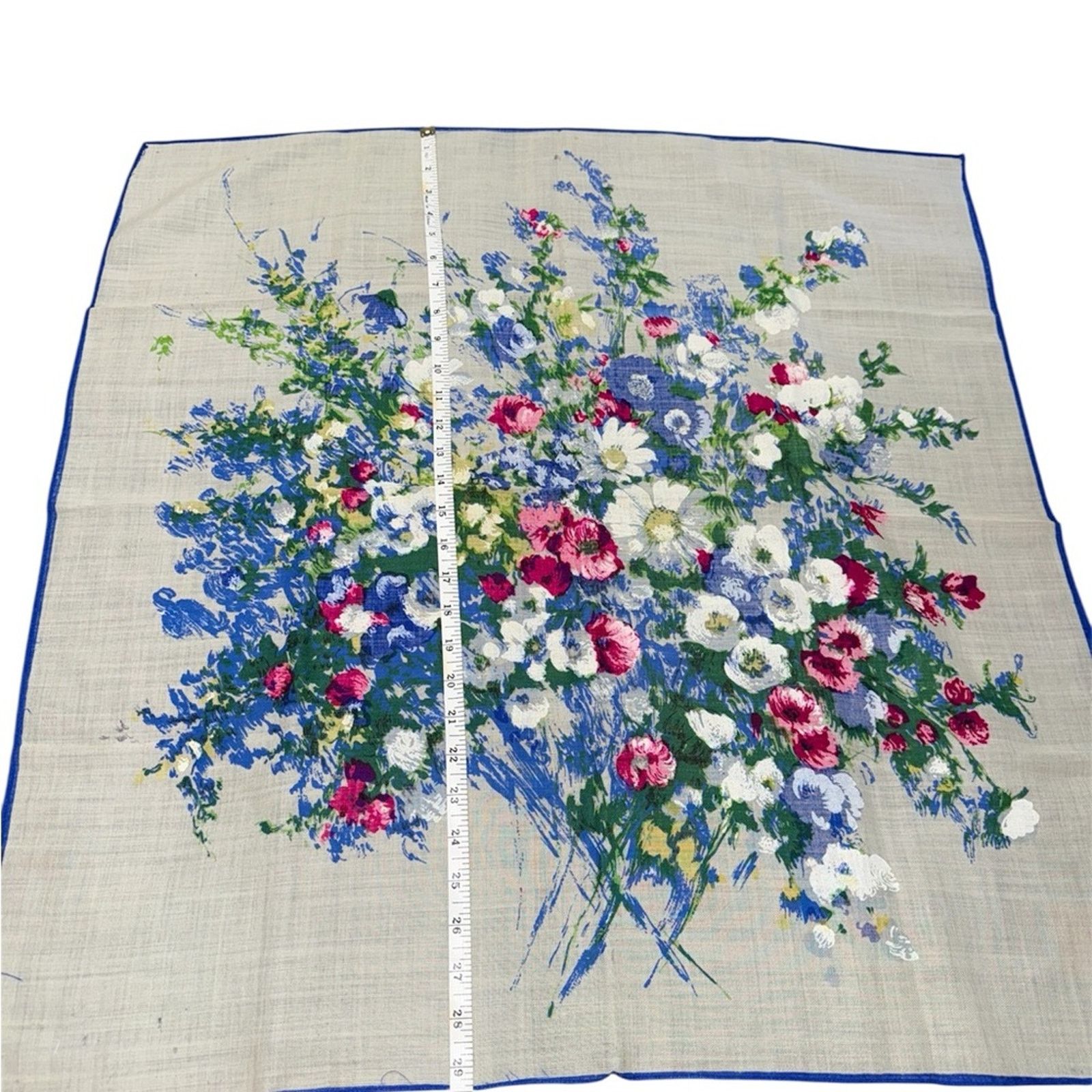 NBDN Nobrandedon VTG Glentex 100% fine wool floral scarf Size ONE SIZE - 2 Thumbnail