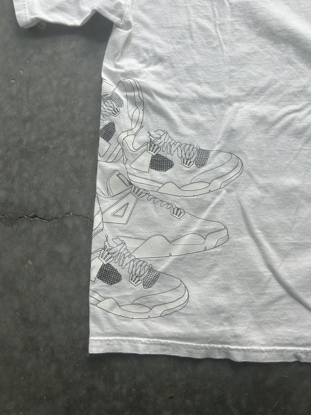 Jordan Brand × Nike × Vintage Vintage Y2K Jordan 4 Flight Graphic Tee Size US XL / EU 56 / 4 - 9 Thumbnail