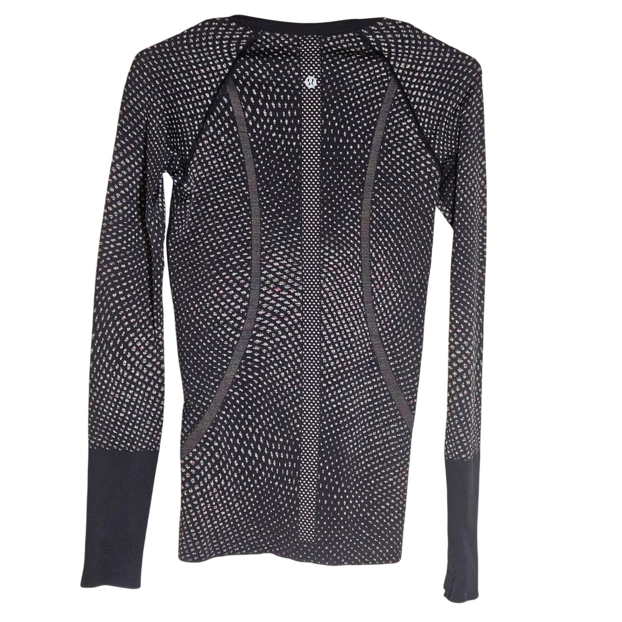Lululemon Lululemon Swiftly Tech Long Sleeve 2.0 Grid Warp Black Neon Size XS / US 0-2 / IT 36-38 - 11 Thumbnail