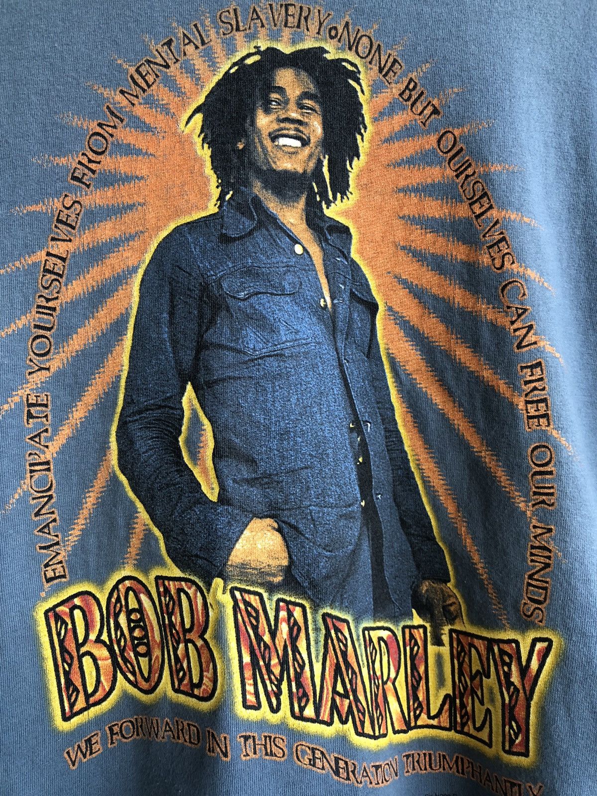 Bob Marley × Japanese Brand Vintage 90s Bob Marley Tshirt Tee Size US M / EU 48-50 / 2 - 6 Thumbnail