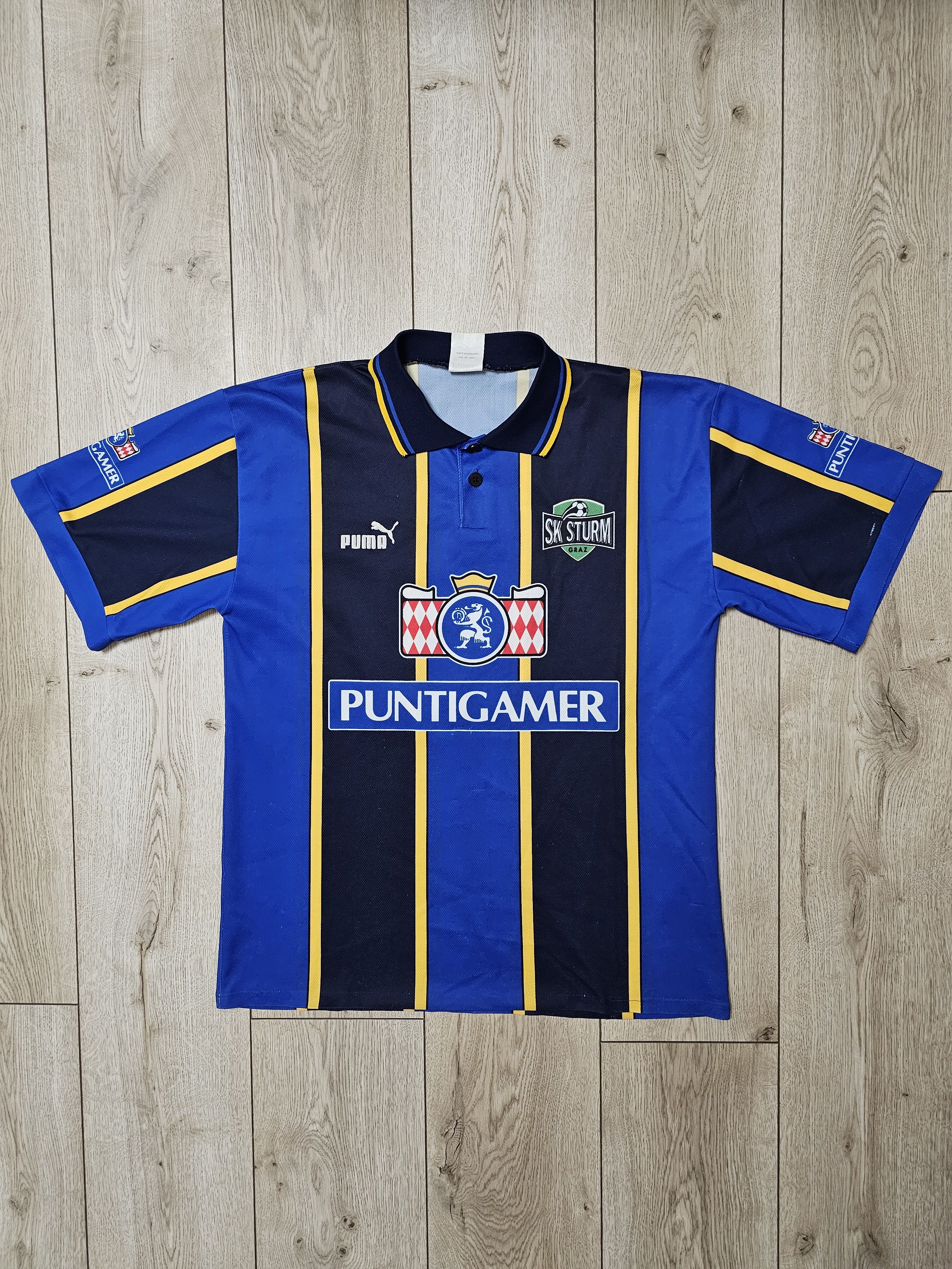 All Sport × Puma × Vintage SK STURM GRAZ 1996 1998 AWAY VASTIC FOOTBALL SOCCER JERSEY Size US M / EU 48-50 / 2 - 1 Thumbnail