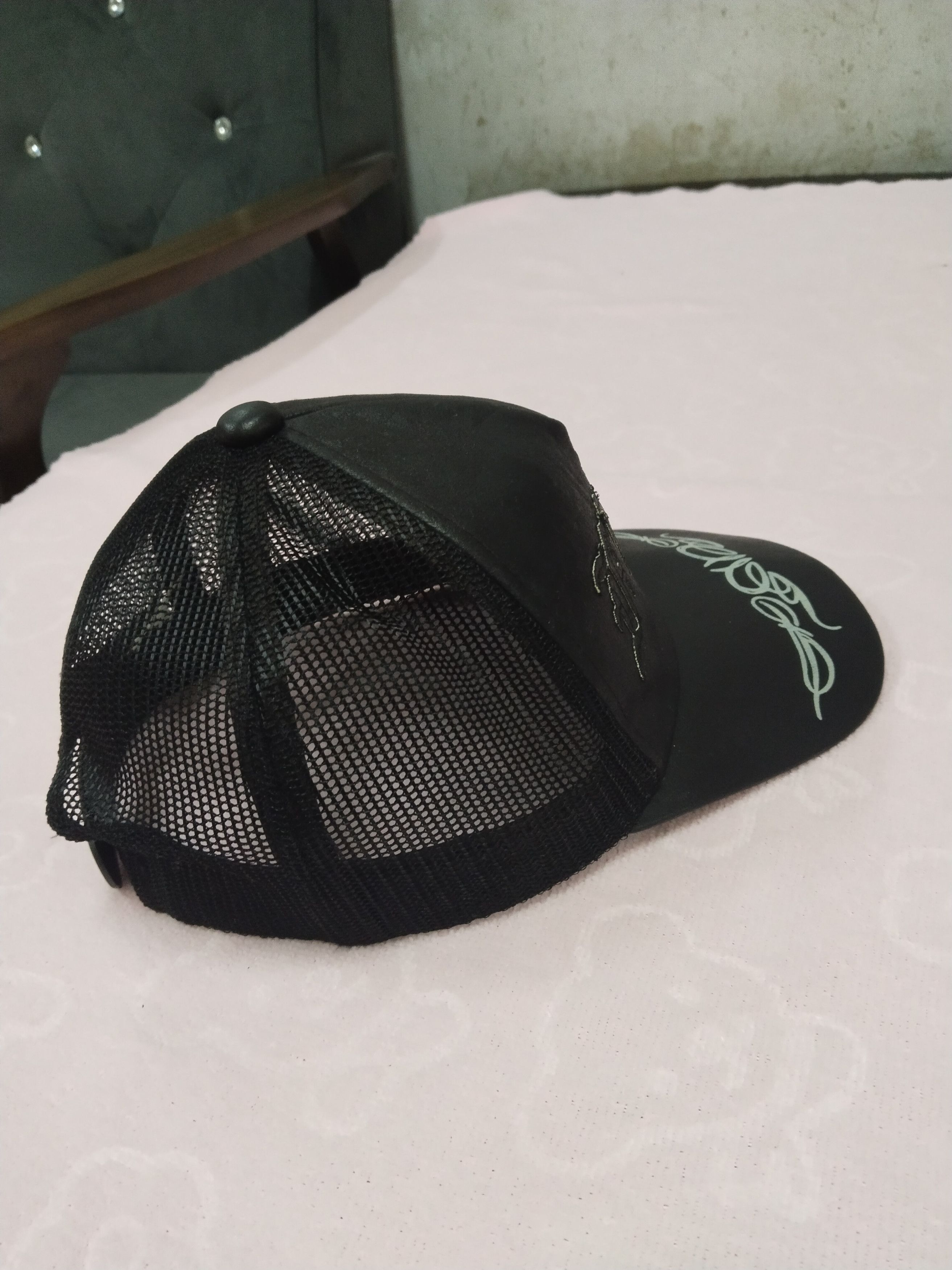 Japanese Brand VINTAGE FUCK SPELLOUT PU LEATHER CAP Size ONE SIZE - 4 Thumbnail