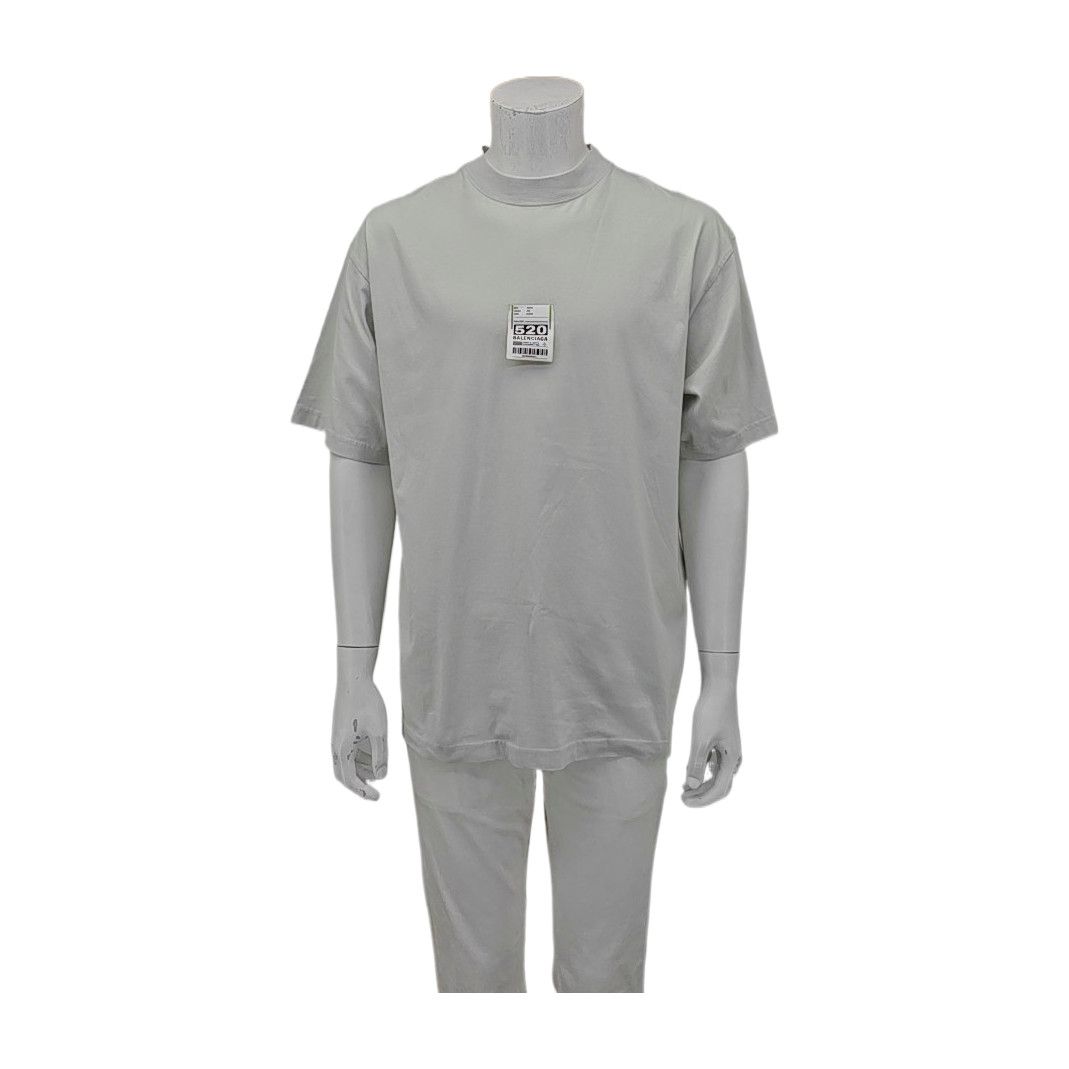 Balenciaga Balenciaga Blue-Gray Cotton T-Shirt Size S Size US S / EU 44-46 / 1 - 1 Thumbnail