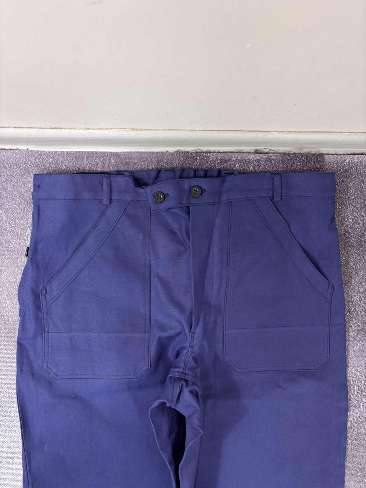 Other Vintage Sanfor French Workwear Pants 60s Utility Hydron Blue Size US 38 / EU 54 - 5 Thumbnail