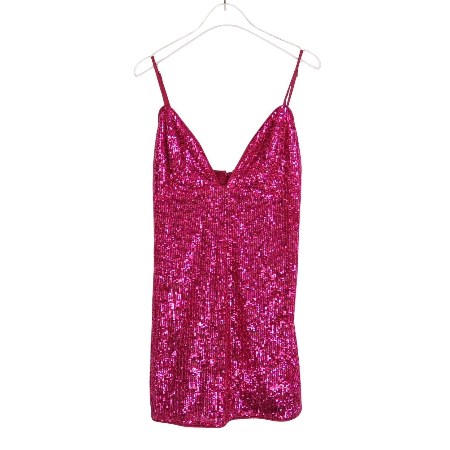 REVOLVE Revolve Majorelle Nyx Pink Sequin V-Neck Mini Dress Medium Size M / US 6-8 / IT 42-44 - 9 Thumbnail