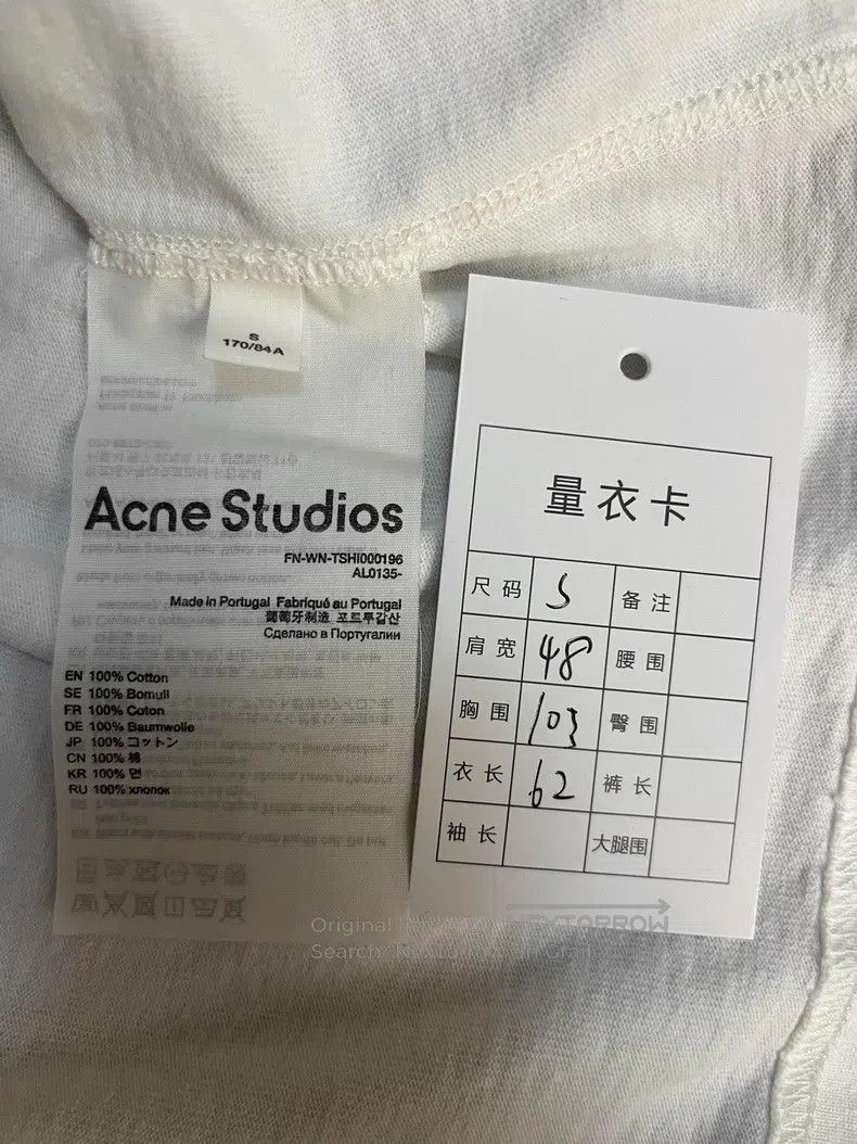 Acne Studios Acne Studios Logo Patterned Short-sleeve T-shirt, White Size S / US 4 / IT 40 - 4 Thumbnail