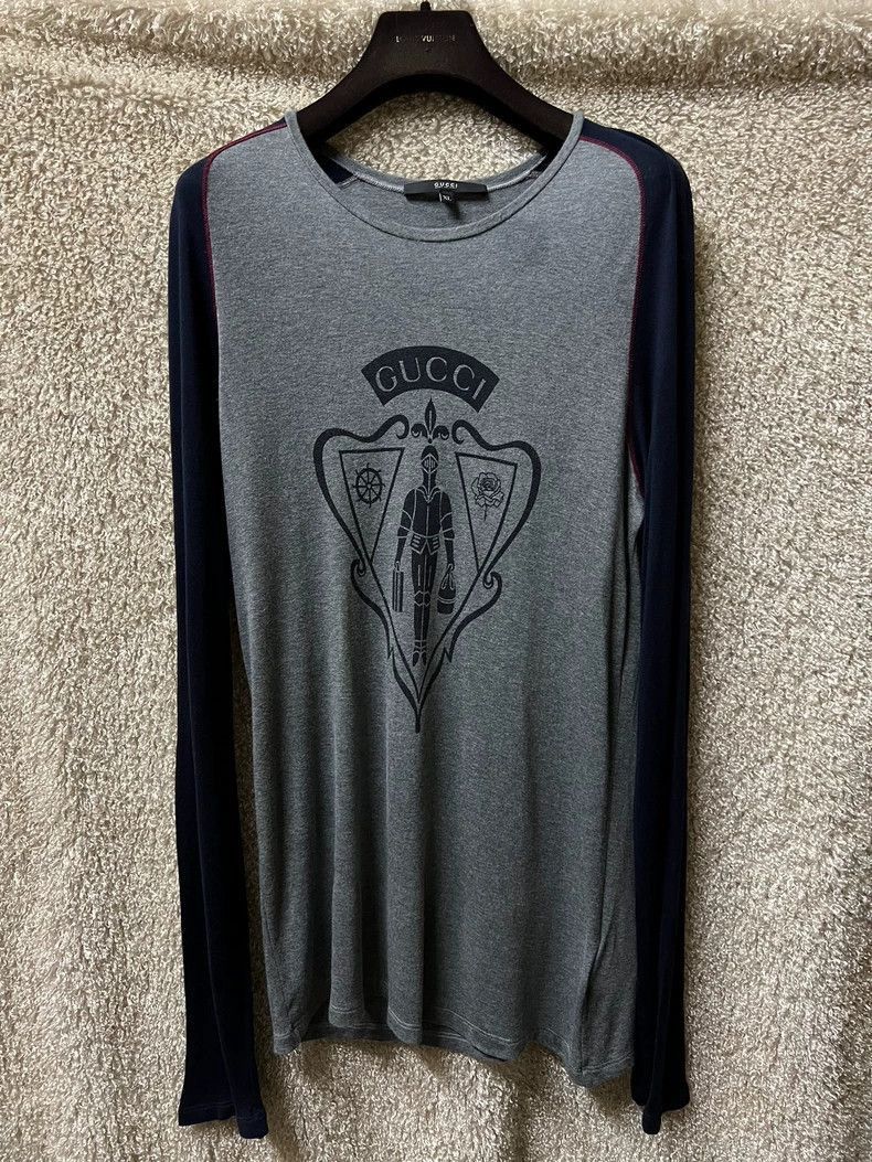 Gucci Gucci Men's Long Sleeve Knit T-Shirt-2508 Size US XL / EU 56 / 4 - 1 Thumbnail