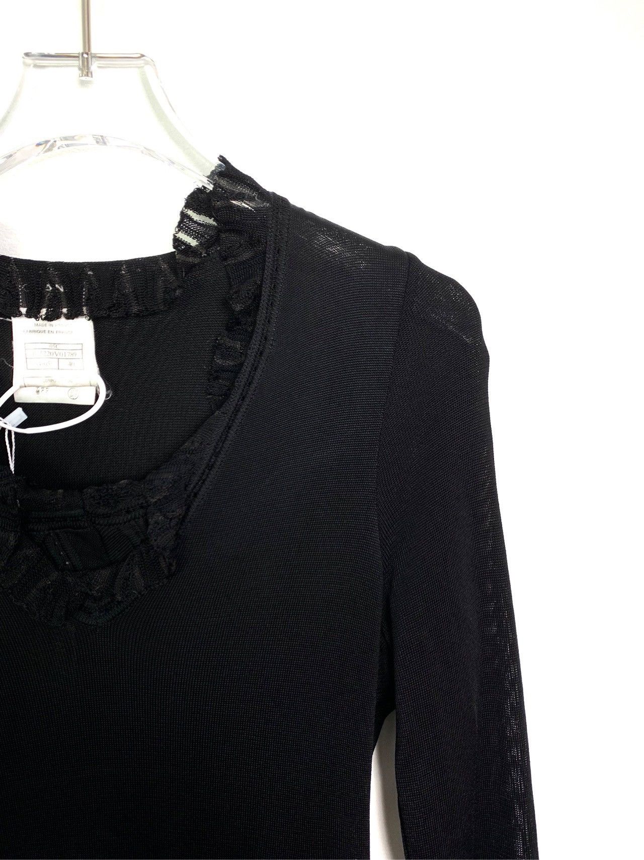 Chanel Chanel V-neck Fringed Slim-fit Knit Long Sleeve Dress K26WX Size S / US 4 / IT 40 - 3 Thumbnail