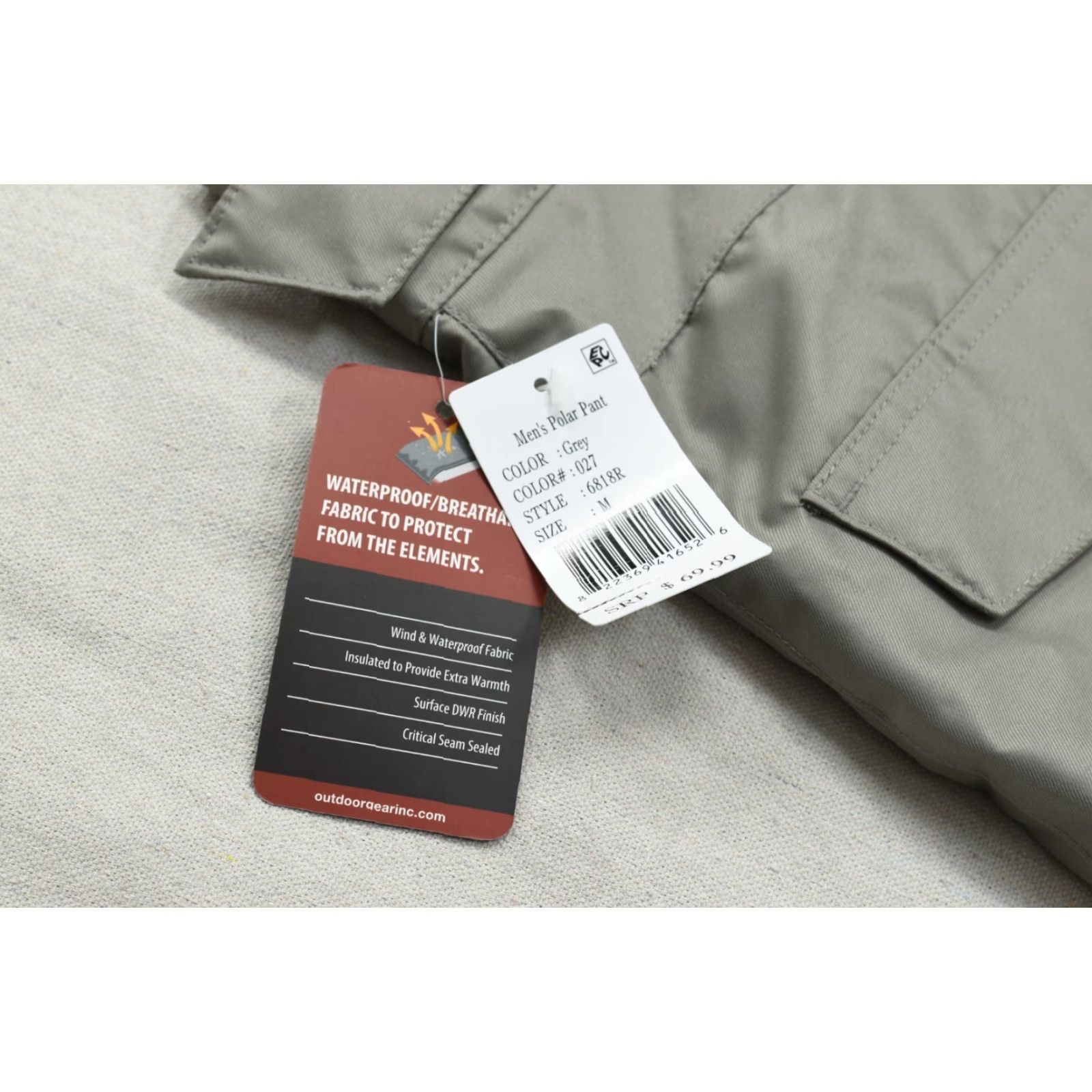 Vintage Outdoor Gear Men Polar Pants M Grey Waterproof Insulated Ski Snow Hiking Pants Mens Medium Gray Winter Fur? Size US 31 - 6 Thumbnail
