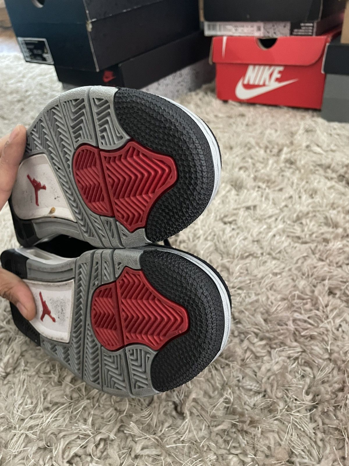 Jordan Brand Jordan 4 Black Canvas Size US 5 / EU 37 - 10 Thumbnail