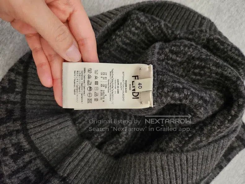 Fendi Fendi Gray Knit Dress with Classic FF Pattern Full Print D Size 26" / US 2 / IT 38 - 3 Thumbnail