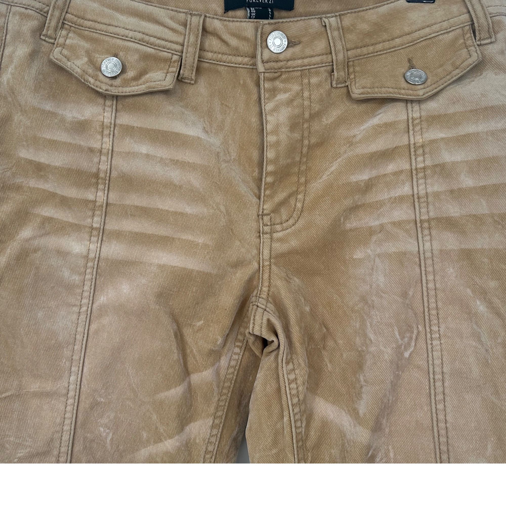 Forever 21 Forever 21 Corduroy Pants Acid Wash Tan Size Large Size 31" - 8 Thumbnail