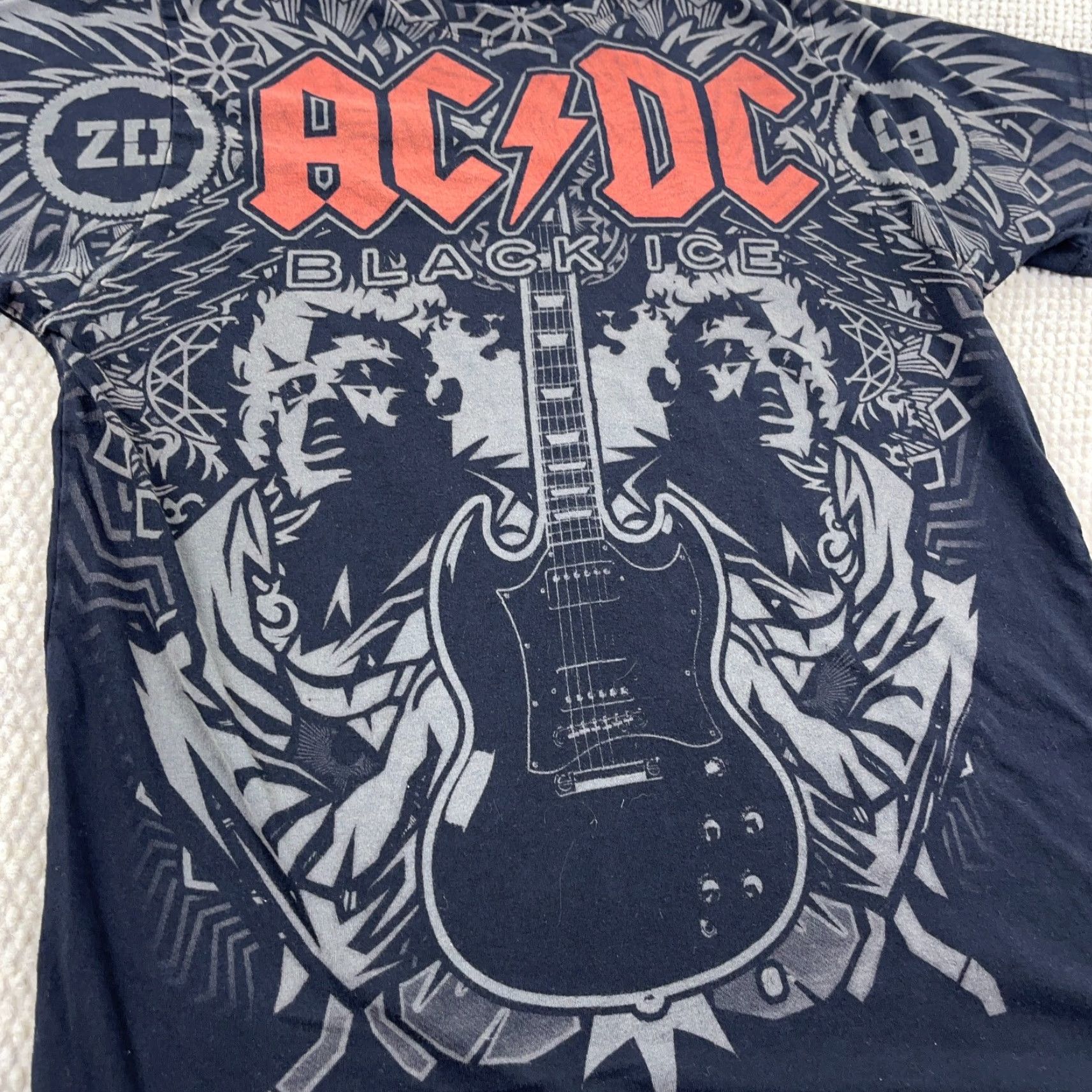 Anvil Vintage Anvil ACDC Shirt Men Medium Black ICE Tee Band Tour All Over Print Y2K 00s Size US M / EU 48-50 / 2 - 3 Thumbnail