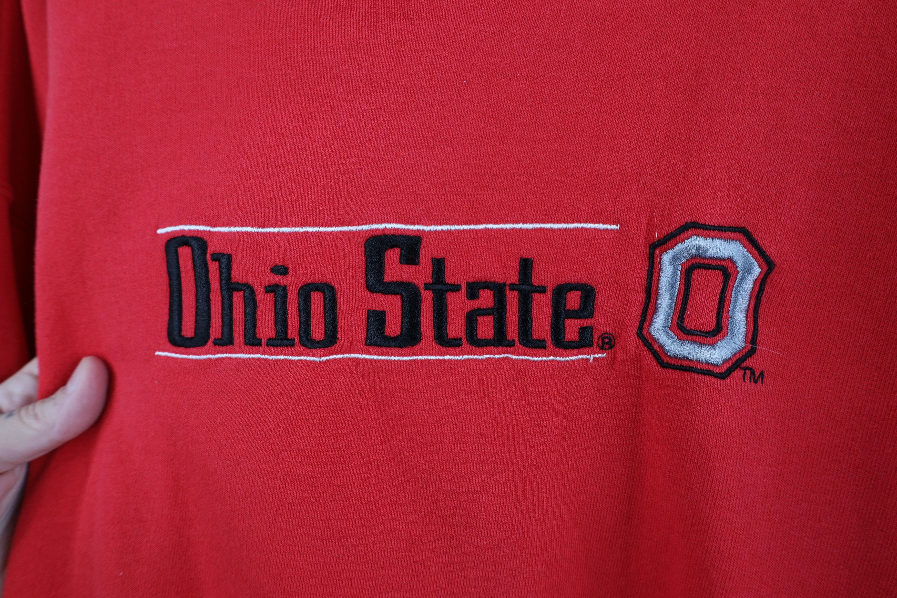 Vintage Vintage 90s Spell Out Ohio State University Sweatshirt Red Size US L / EU 52-54 / 3 - 5 Thumbnail