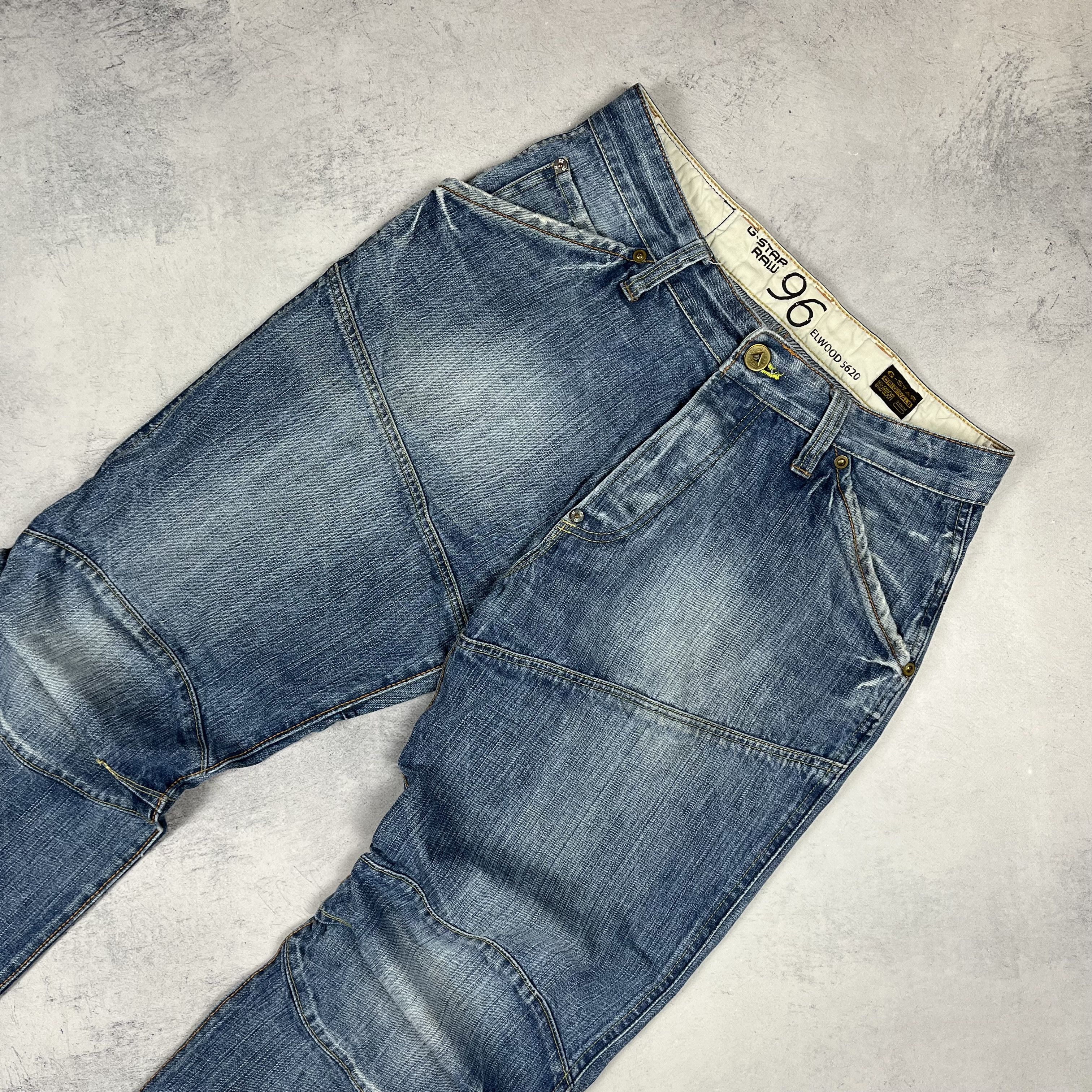 G-Star Vintage G-Star Raw Elwood 5620 Back Buckle Jeans Pants Size US 34 / EU 50 - 2 Thumbnail
