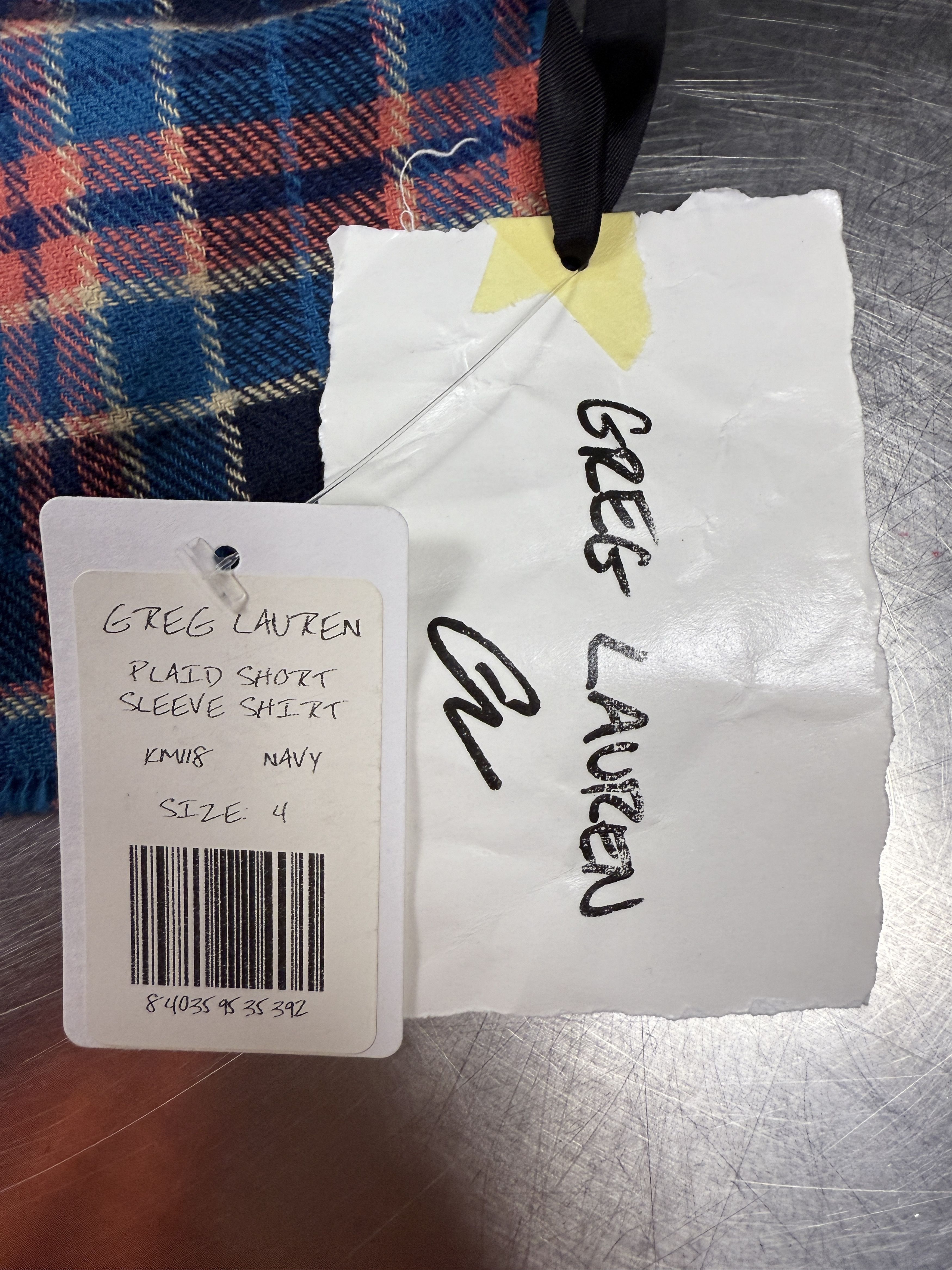 Greg Lauren $795 Greg Lauren Plaid Short Sleeve Shirt Size US XL / EU 56 / 4 - 8 Thumbnail
