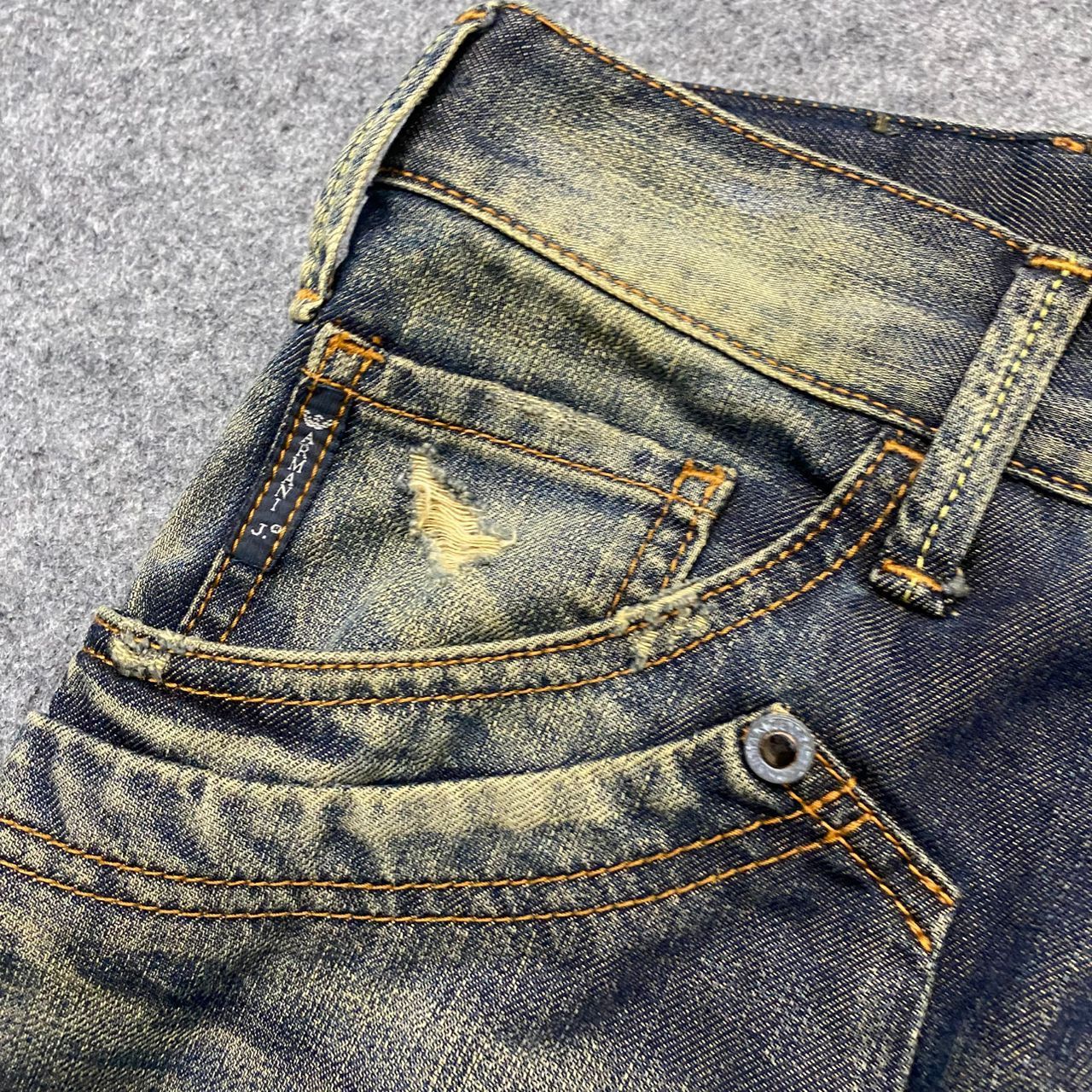 Giorgio Armani 💥Best Offer💥Vintage Armani Jeans Patchwork Denim Size US 32 / EU 48 - 8 Thumbnail