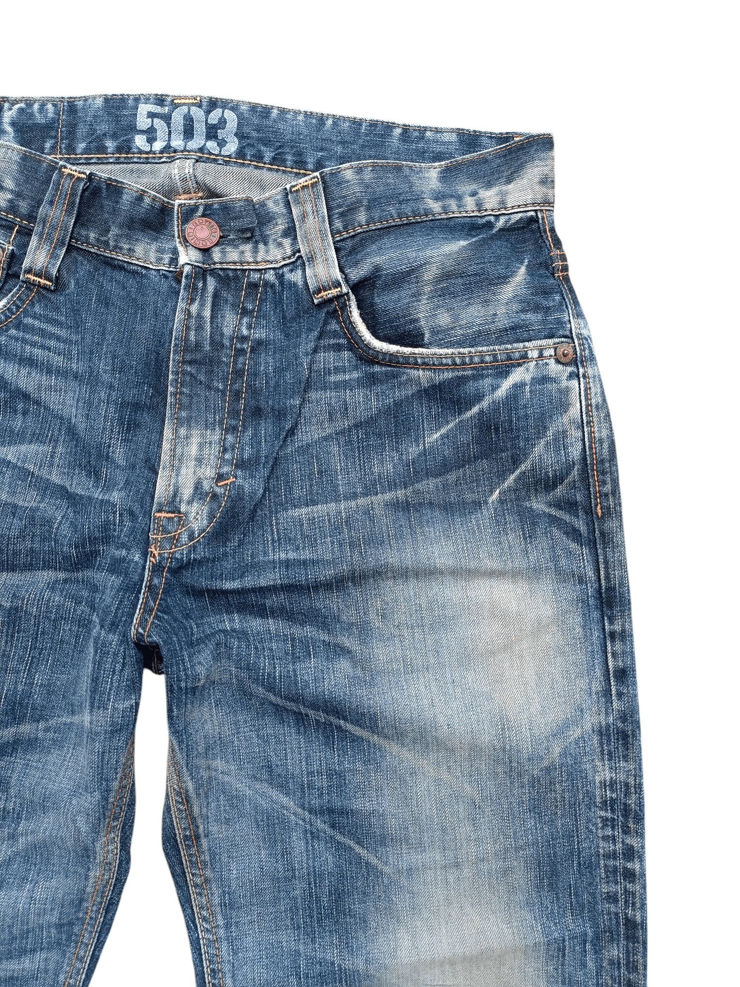 Beauty Beast Vintage Edwin 503 Loose Baggy Faded Dirty Style Denim Size US 34 / EU 50 - 15 Thumbnail