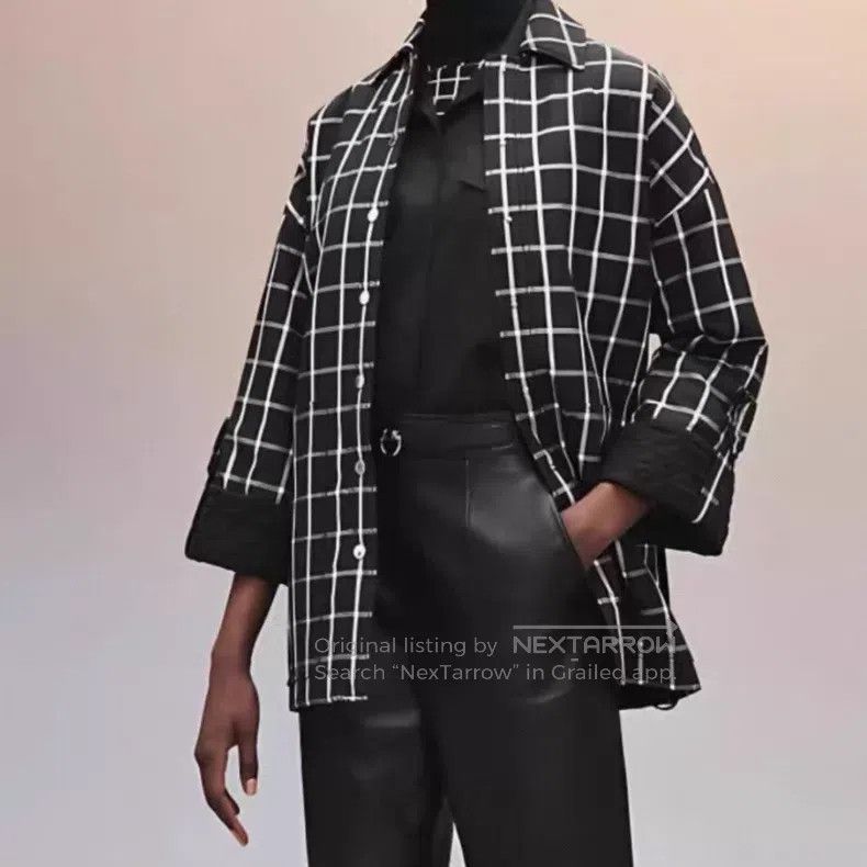 Hermes Hermes Red Plaid Belted Cotton Coat Jacket Size XXS / US 00 / IT 34 - 9 Thumbnail