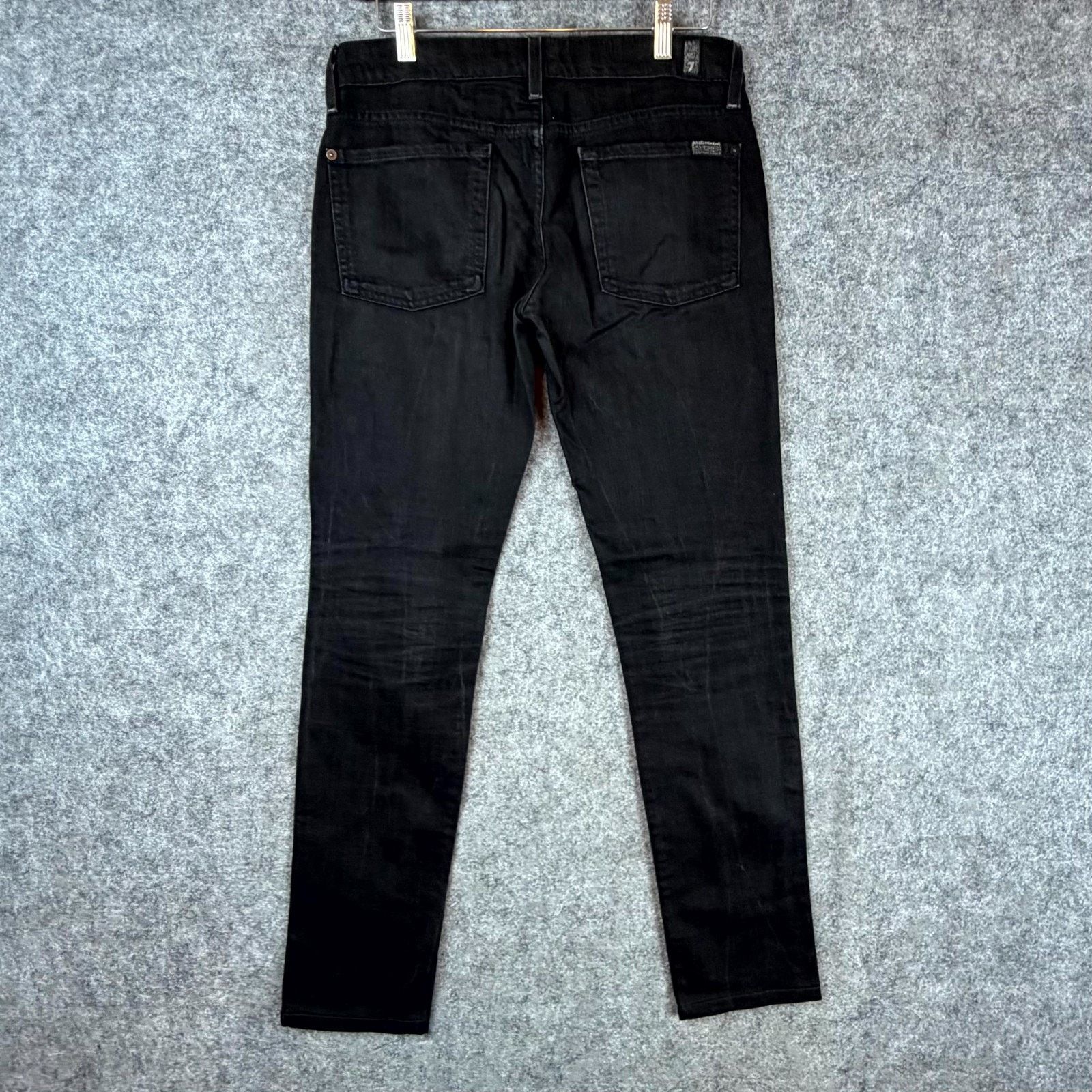 7 For All Mankind 7 For All Mankind Ankle Skinny Jeans Womens 27 Black Stretch Size 27" / US 4 / IT 40 - 2 Thumbnail